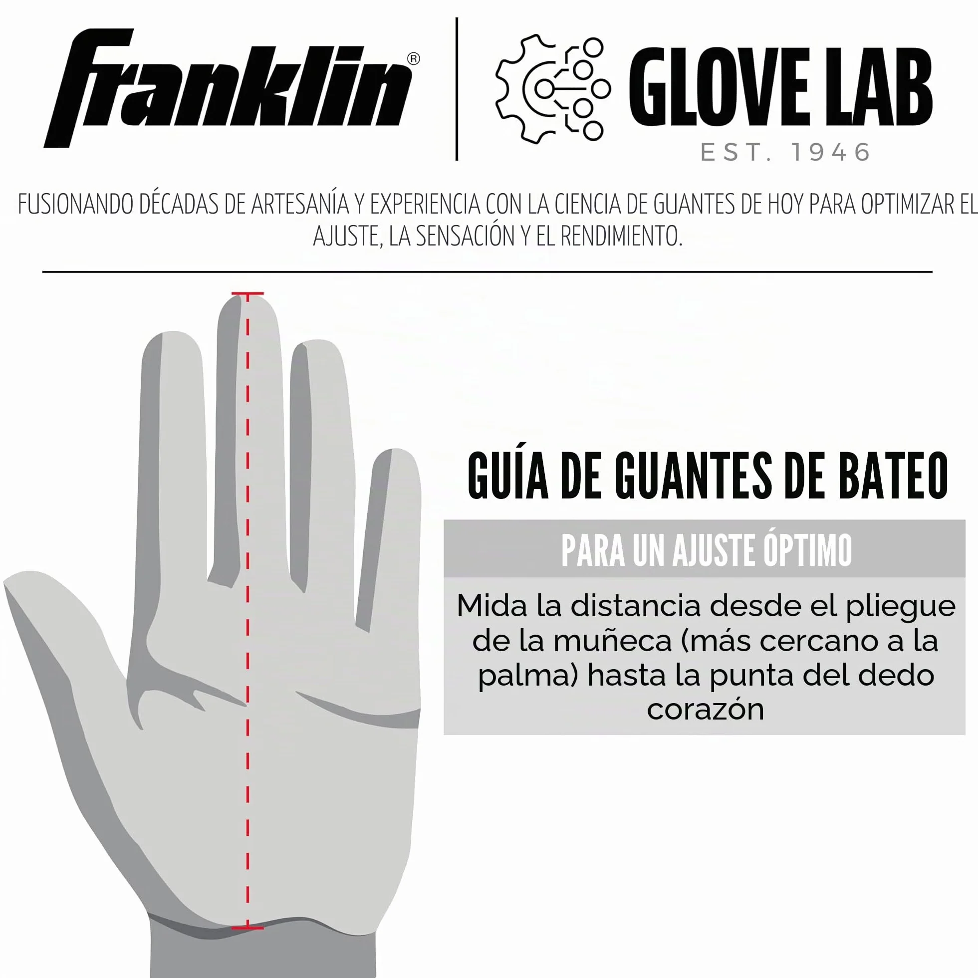 Franklin Sports MLB Digitek - Guantes de bateo para jóvenes - Tecnología Tri-Curve Fit - Guantes de bateo a Medida - Talonera de Piel auténtica - Palma de Microfibra grabada - Guantes de bateo