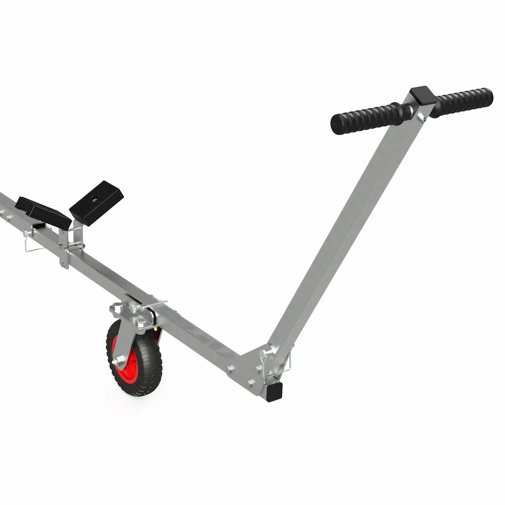 SUPROD Carro de Barco Plegable Carro de botadura de Barcos Remolque de Mano Carretilla para embarcaciones neumáticas Remolque de Barco TR350, PU, Ø 350 mm