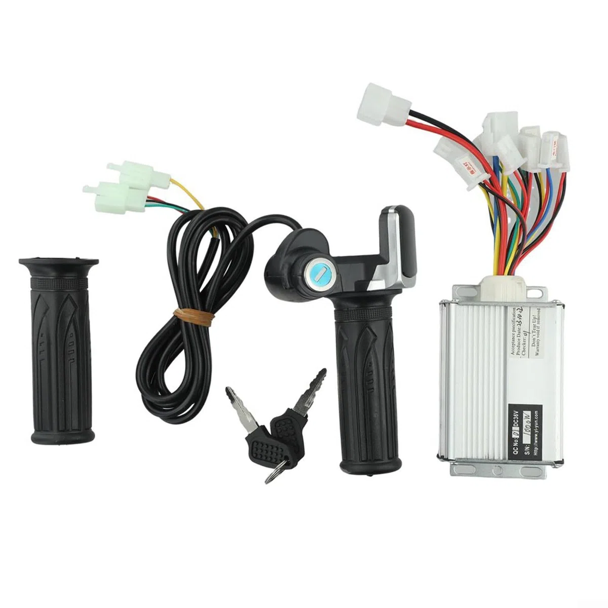 Conjunto de agarre del acelerador con controlador de motor cepillado diseñado para bicicletas eléctricas de 24 V, 36 V, 48 V y para uso en scooter eléctrico