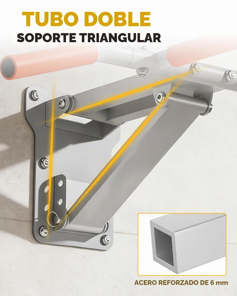 Barra de dominadas para pared Pullup Up, montaje en pared, barra de dominadas ajustable, multifunción, plegable, barra de dominadas, gimnasio en casa, dispositivos deportivos para el hogar, color