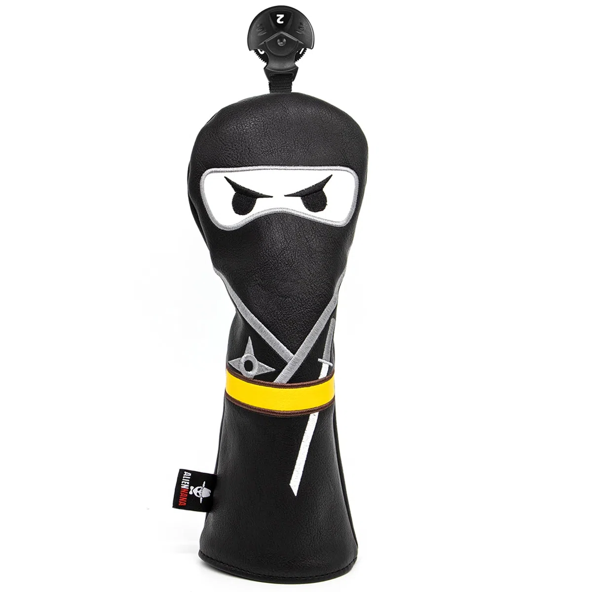 Funda para Cabeza de Palo de Golf, 3 Fundas de Madera con diseño Ninja con Cierre magnético, Elegante Bordado de Cuero de Primera Calidad, para Conductor de Fairway, Hoja híbrida, mazo de Putter,