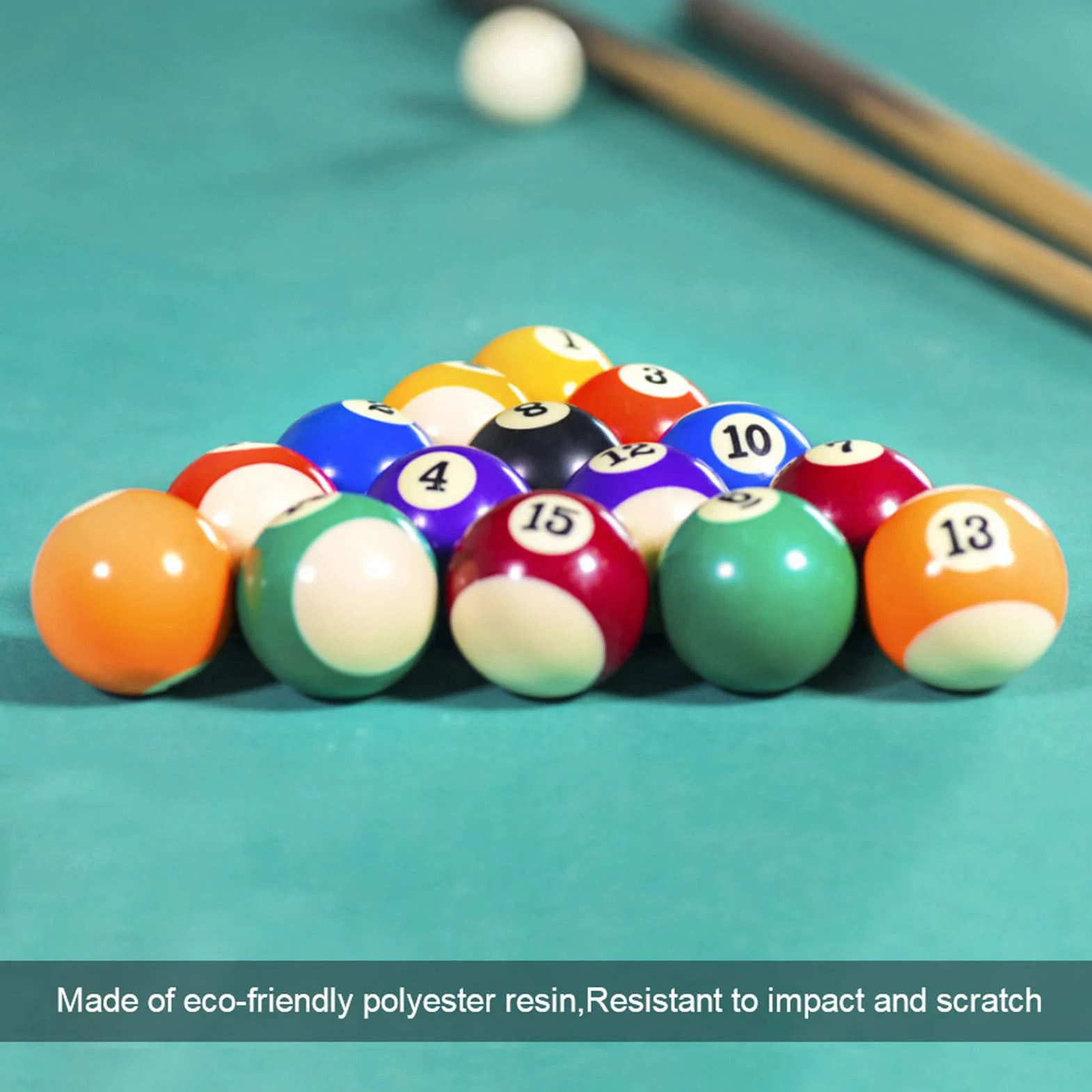 Juego de Bolas de Billar Americano 16 Piezas 38 mm Resina