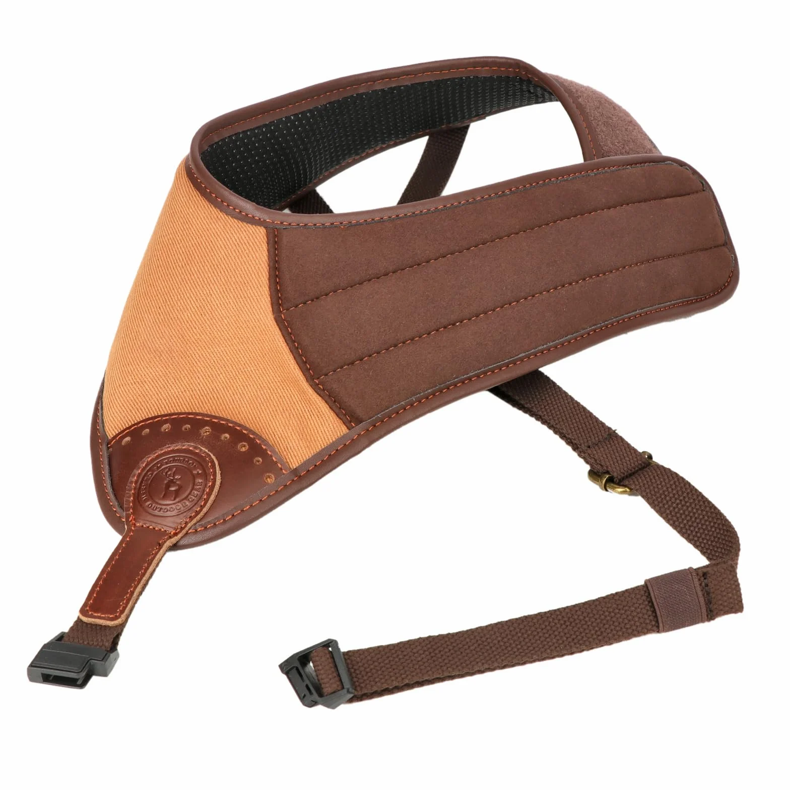 Almohadilla de retroceso de hombro de piel de lona ajustable para escopeta de rifle, almohadillas a prueba de golpes para deportes, tiro, caza