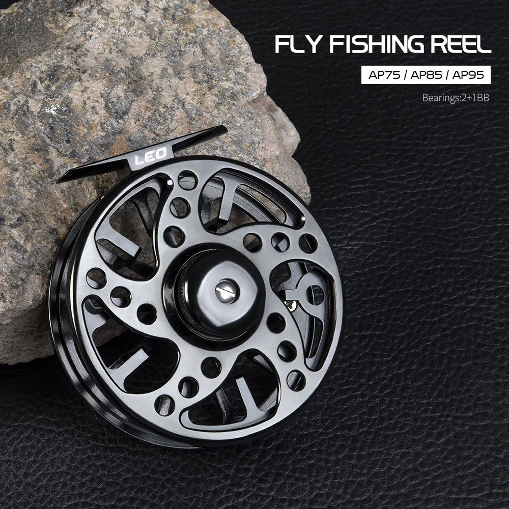 Lixada Fly Pesca Carrete de Aleación de Aluminio 3/4/5/6/7/8 Peso 2 + 1 Rodamiento de Bolas Izquierda Derecha Intercambiable