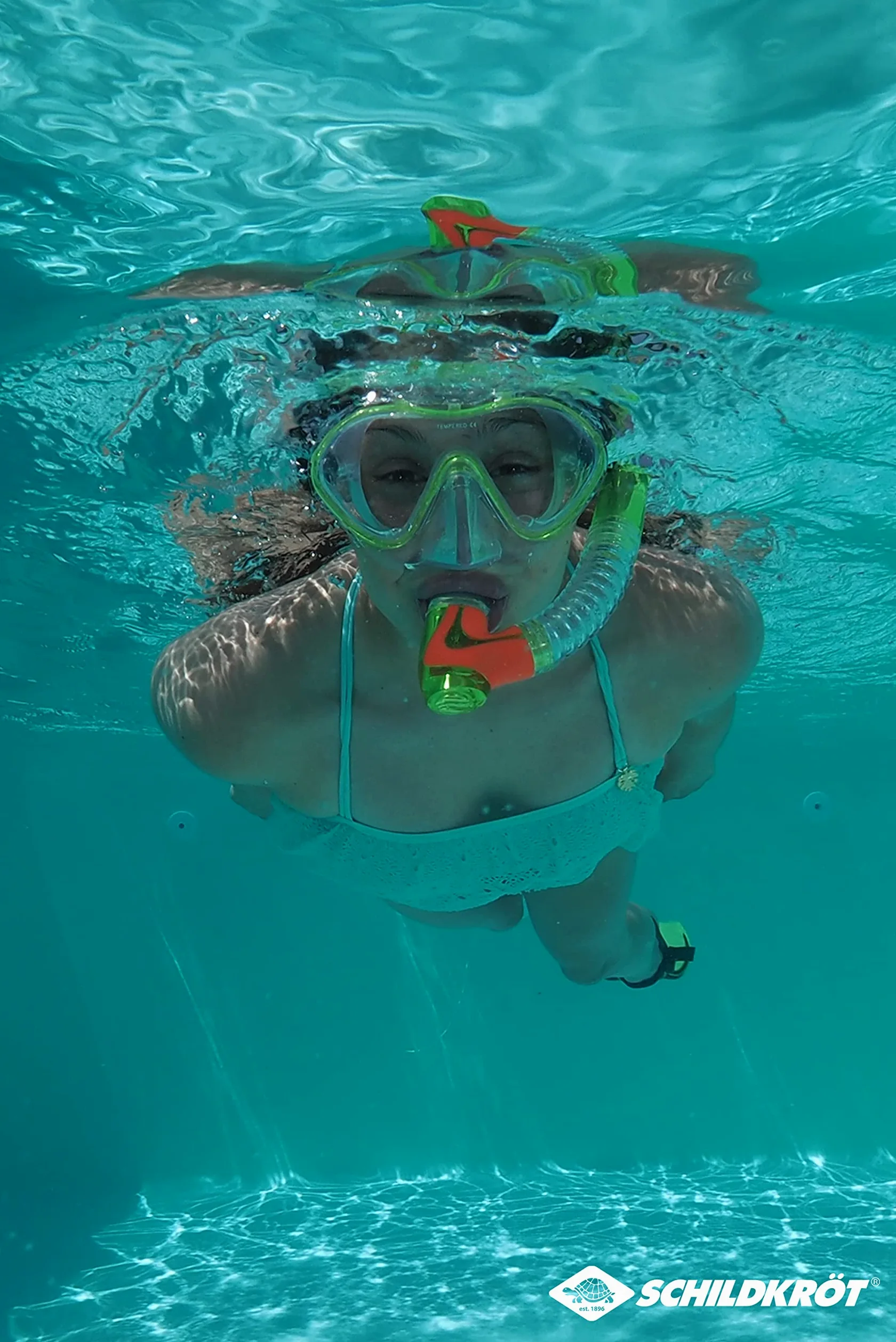 Schildkrot Set de Snorkel Bermuda para Niños, 3 Piezas - Gafas, Tubo, Silicona, Ajuste, Práctica Bolsa, Aletas Ajustables