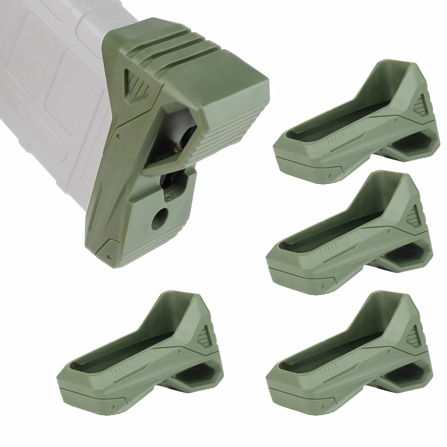 Pack de 4 Fundas de Agarre Rápido P-mag para Cargador M4, Accesorio Multifuncional Airsoft