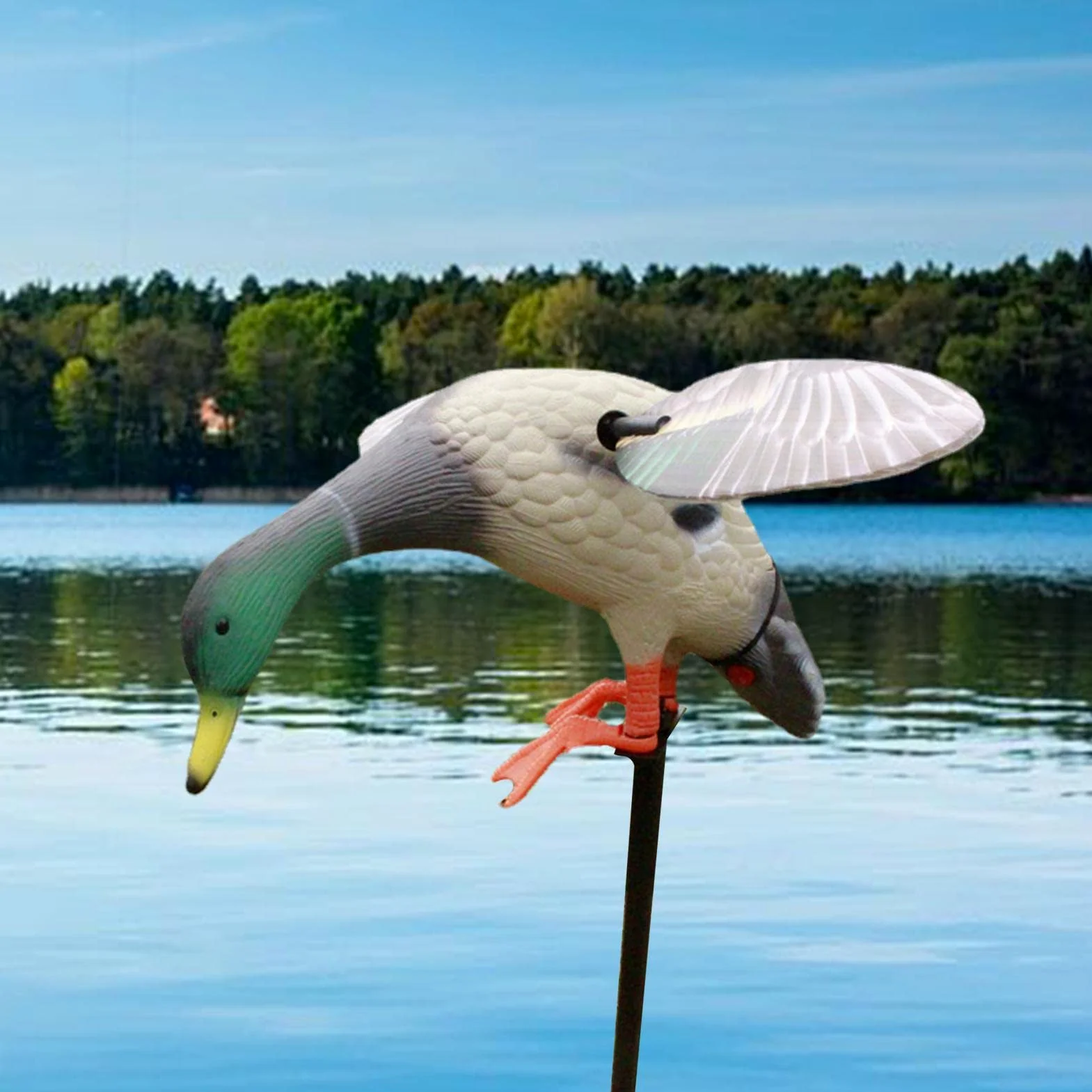 Decoy Mallard Ducks | Ala giratoria flexible de señuelo de pato, control remoto, señuelo de pato eléctrico alimentado por batería para caza de patos más rápido señuelo