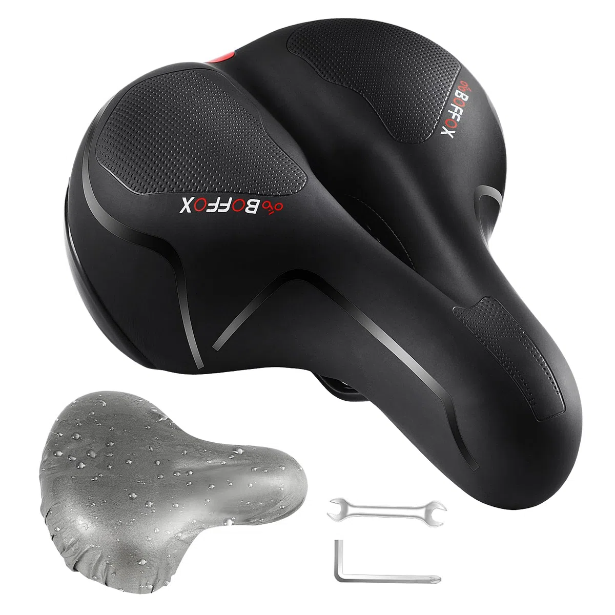 Sillín de Bicicleta para Hombre y Mujer con cómodo y Suave Espuma viscoelástica de Gel ergonómico, cómodo Asiento de Bicicleta para MTB, Bicicleta de Carretera, Trekking