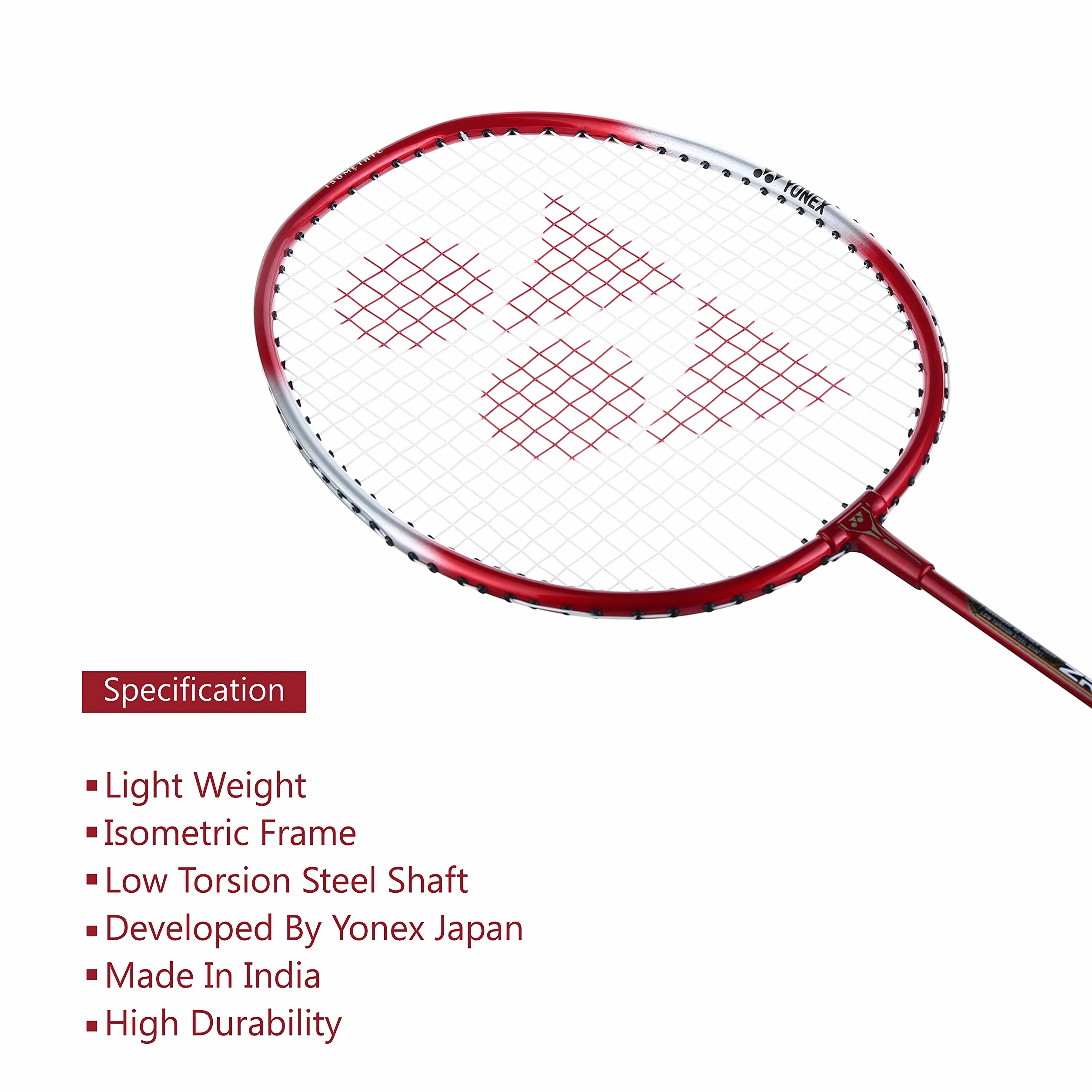 YONEX ZR 100 Raqueta de Bádminton 84 g Rojo Claro Plateado
