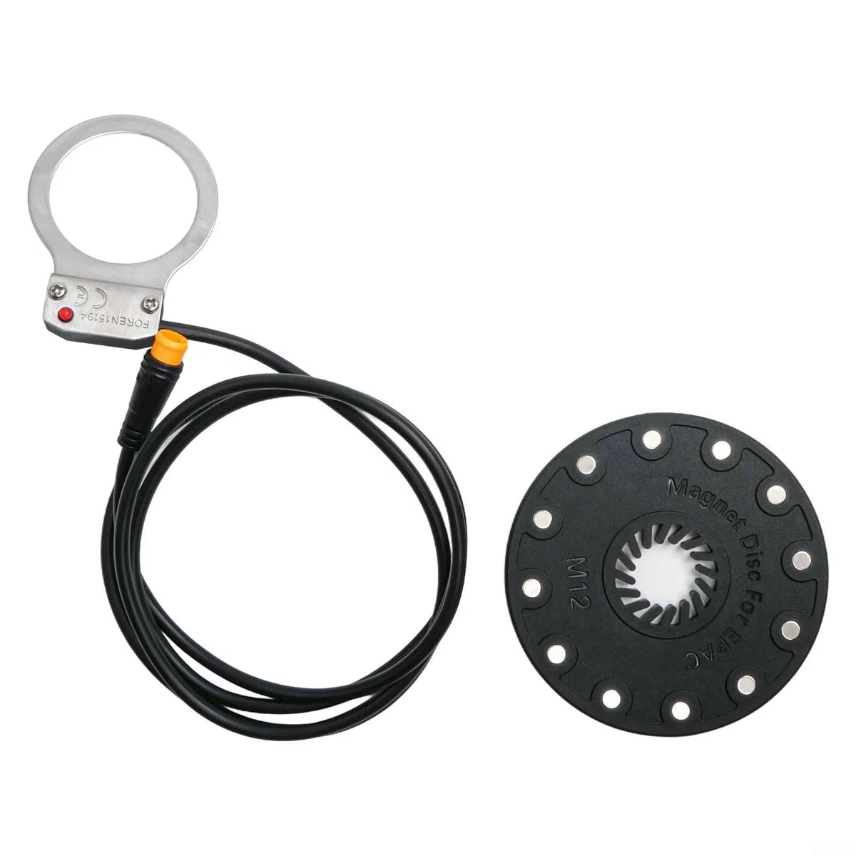Sensor de asistencia de pedal eléctrico para sistemas de bicicleta eléctrica de 36 V/48 V, detección magnética con conector impermeable, compatible con configuración estándar de Boost