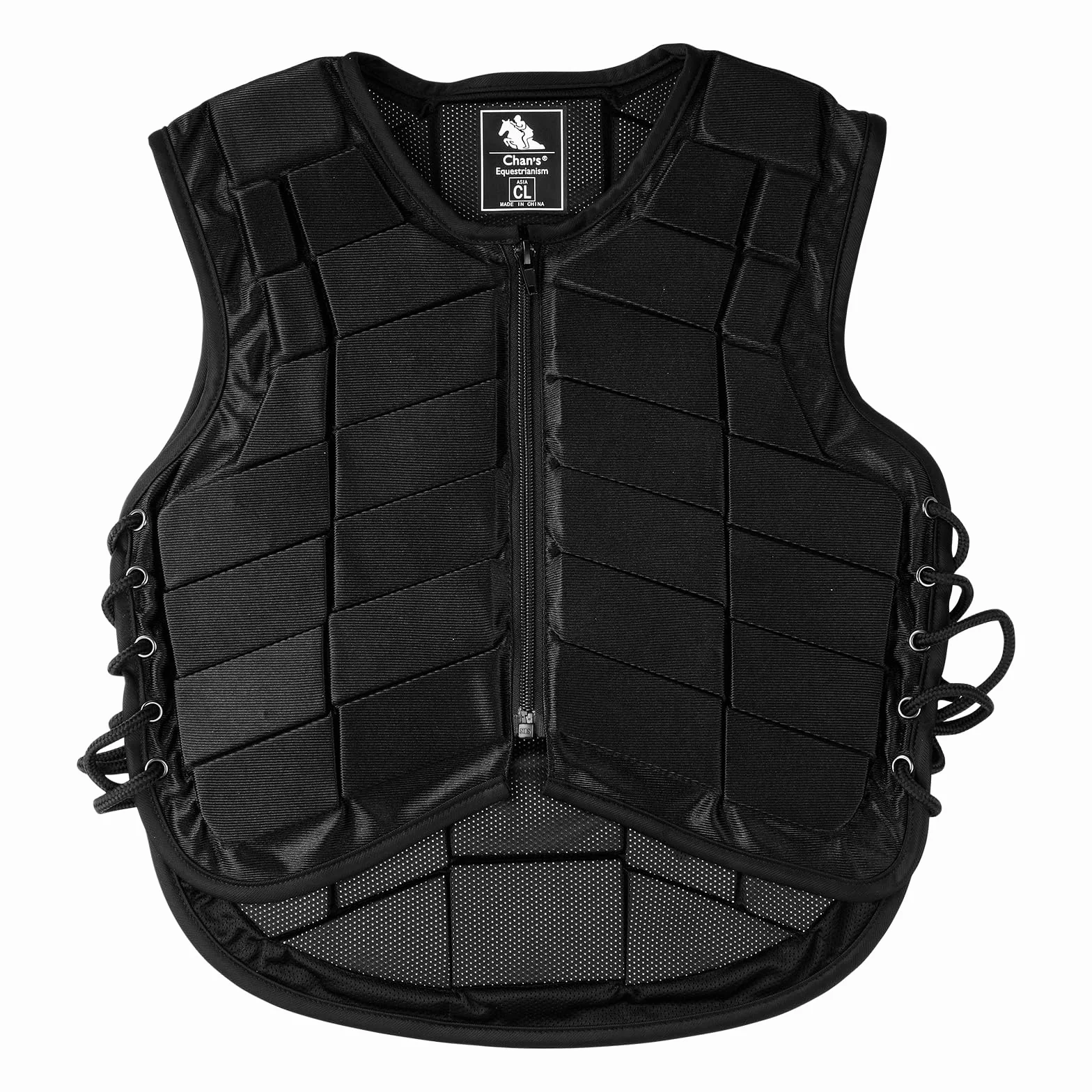 Protector Corporal para Montar A Caballo,Chaleco De Seguridad para Entrenamiento De Equitación Protector Negro Acrílico,Chaleco De Equitación Cómodo para Niños, Niñas Y Niños(CL)