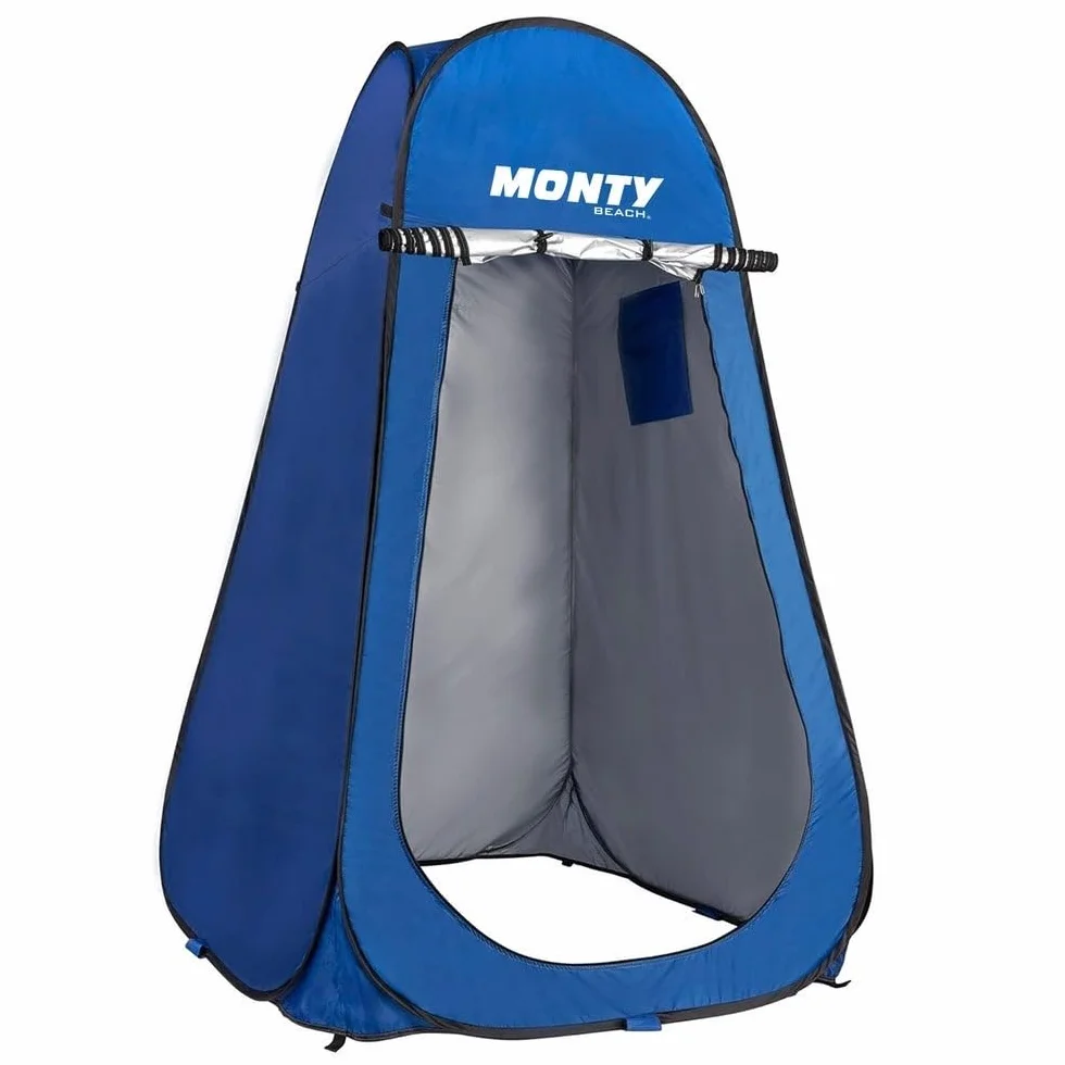 Tienda cambiador playa Pop Up 120x190 cm Oxford azul UPF+50 waterproof 1 adulto