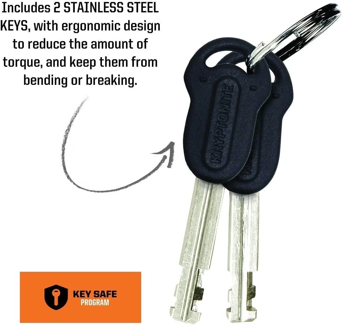 Kryptonite Antirrobo en U Kryptolok Mini-7 - Antirrobo de Bicicleta, Nivel de Seguridad 6/10, Diseñado para Resistir Las roturas, Dimensiones 8,2 cm x 17,8 cm, Color Naranja