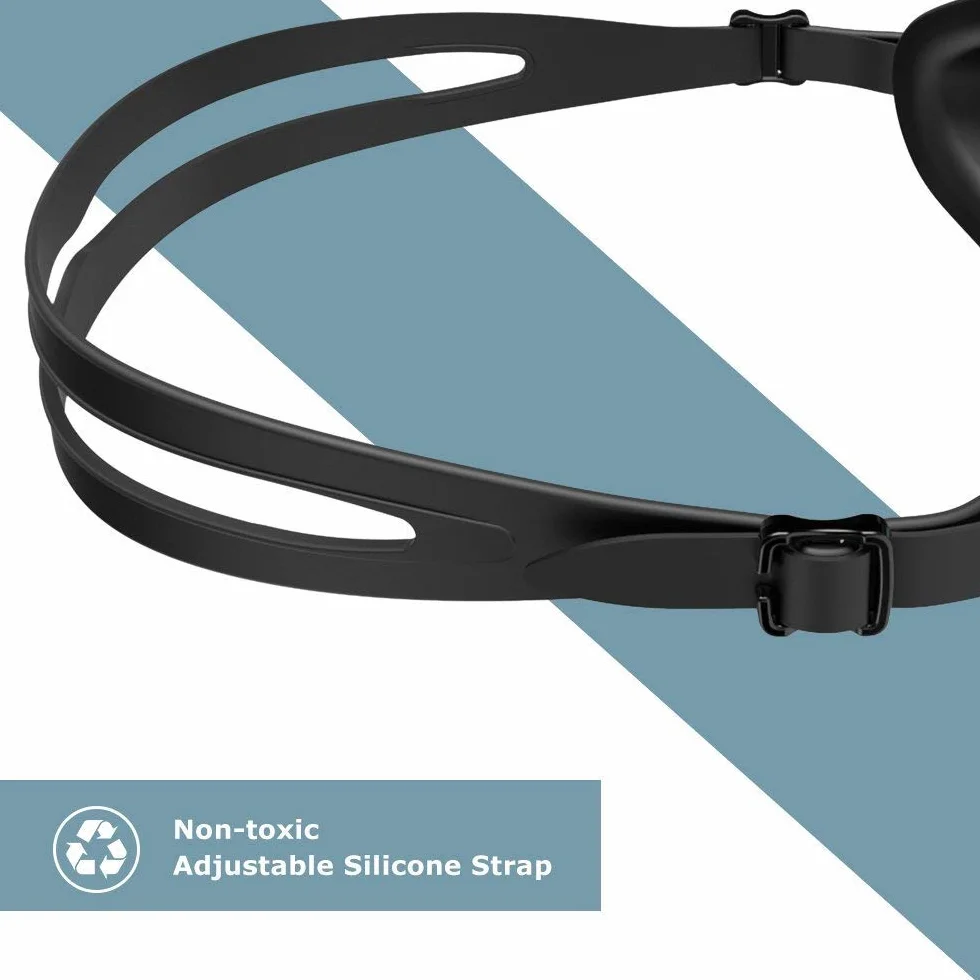 ZIONOR G7 Gafas de Natación Correctoras Miopía Visión Nocturna Sin Fugas Protección UV para Hombre Mujer Adultos Dioptría 2.0-7.0