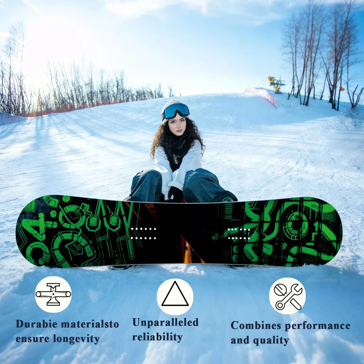 Tabla de Snowboard All Mountain para Mujer NEUWEABY - Estampado de Cielo Estrellado - Camber direccional Twin CAM-out para Snowboarders Principiantes y avanzados