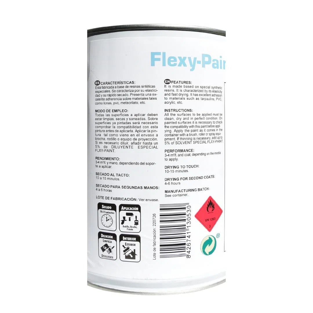 Pintura Náutica Flexible para PVC Flexy-Paint 750ml (Negro)