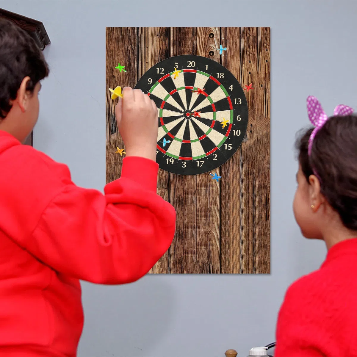 KEAGAN Tablero de dardos de grano de madera, protector de pared de diana, protector de pared de fieltro, protección de pared autoadhesiva, tablero de dardos de pared empalmado, tablero de dardos con
