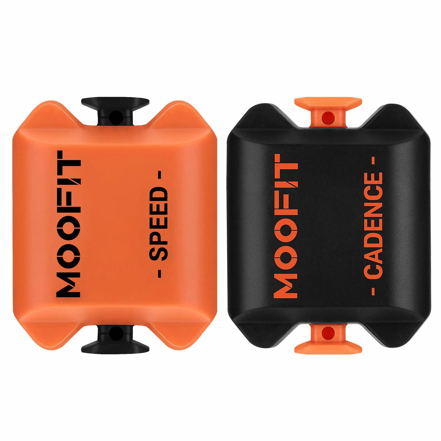 moofit CS8 Sensor de Velocidad/Cadencia para Ciclismo, Sensor de Velocidad | Distancia | Cadencia, Inalámbricos Bluetooth y Ant+ con Tecnología de Baja Energía Resistente al Agua IP67, Naranja