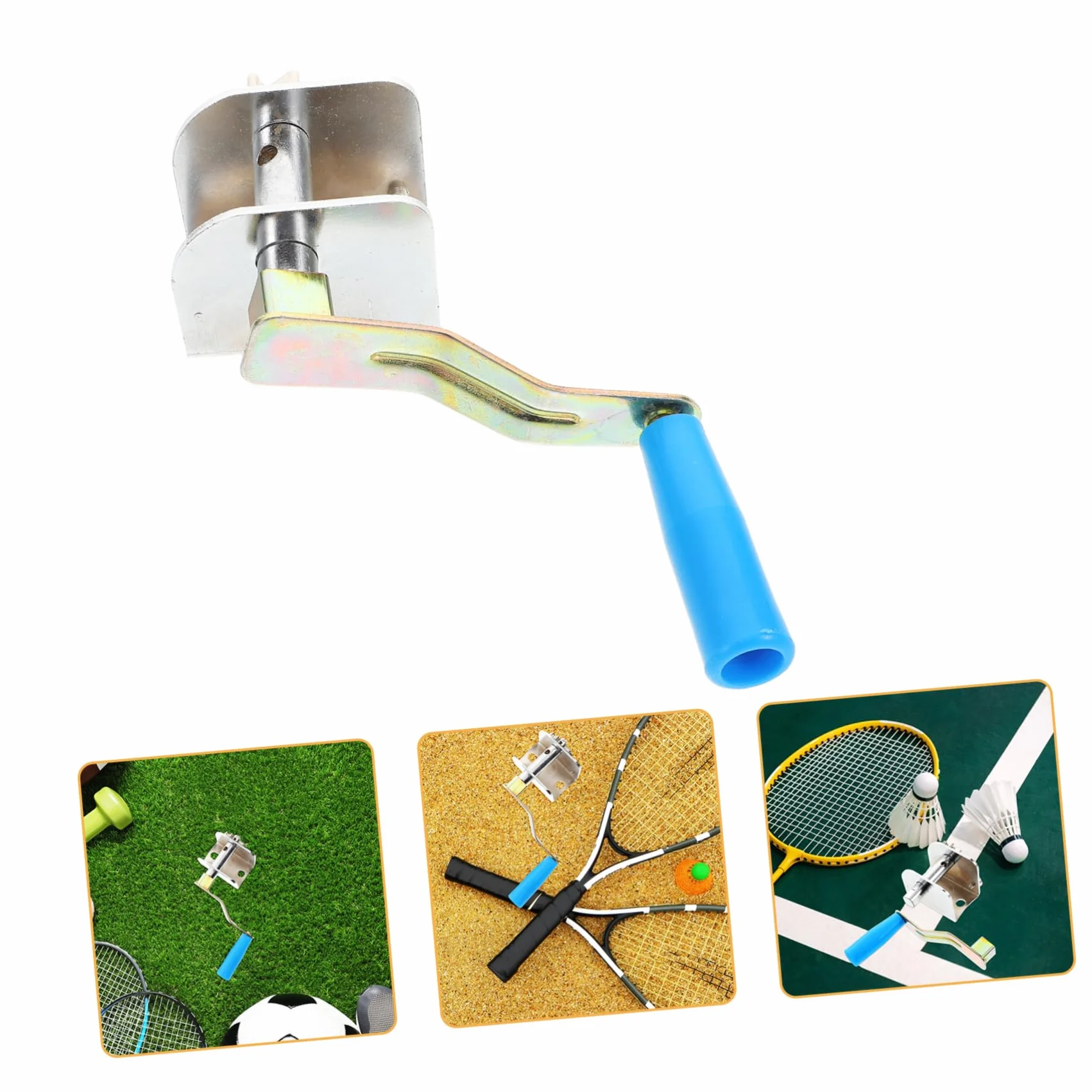 Tensor Manual para Red de Voleibol y Bádminton, Acero Resistente Ajustable