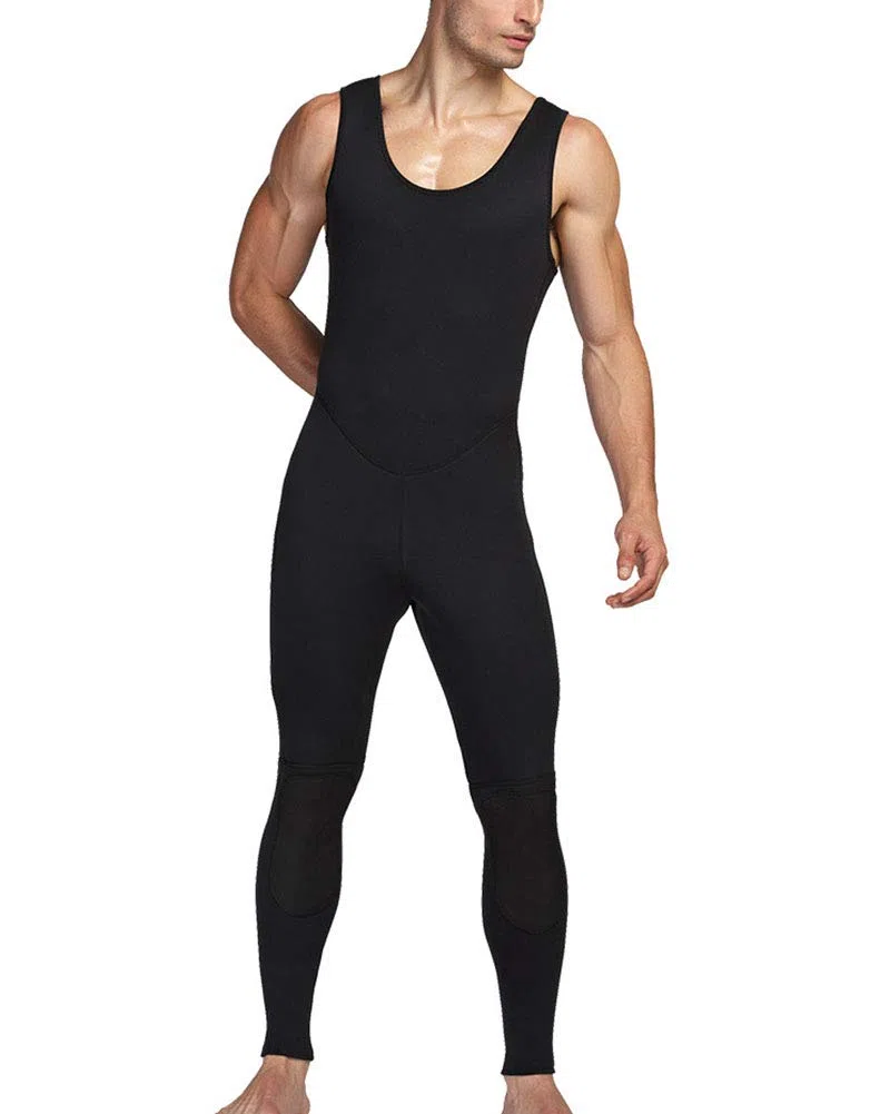 Traje de Neopreno sin Mangas para Hombre, Monopiece Wetsuit 3mm Traje de Buceo Neopreno Ajuste cómodo para Verano, Vacaciones y Buceo