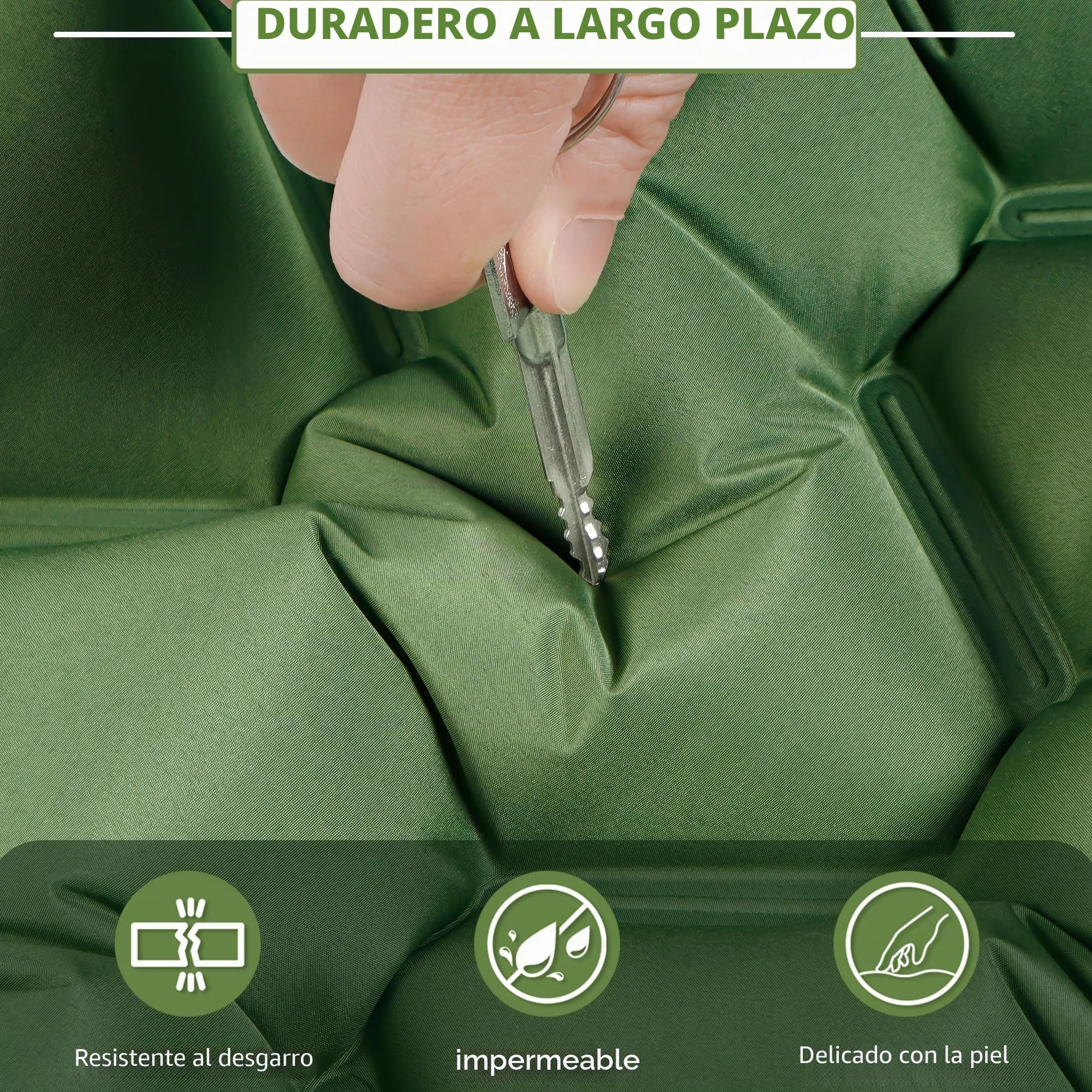 KUOGAS Esterilla Camping, Colchoneta Camping Ampliado y Grueso, Colchoneta Inflable con Bomba de Aire a Pedal, Colchoneta Ultraligera y Portátil, Ideal para Playa, Senderismo