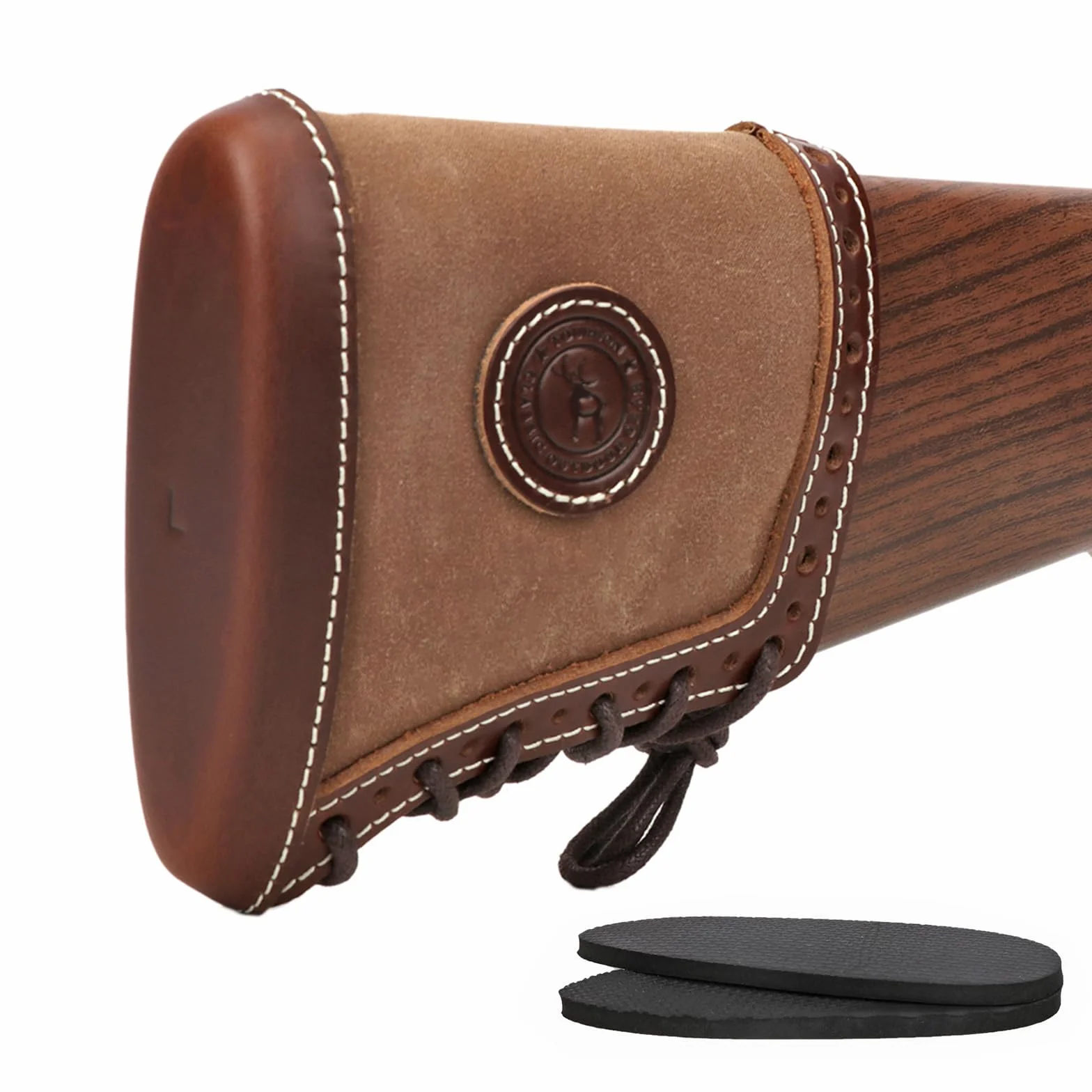 Almohadillas de cera de lona y cuero de retroceso para rifle de escopeta de rifle almohadilla de stock ajustable Buttsotck cubierta