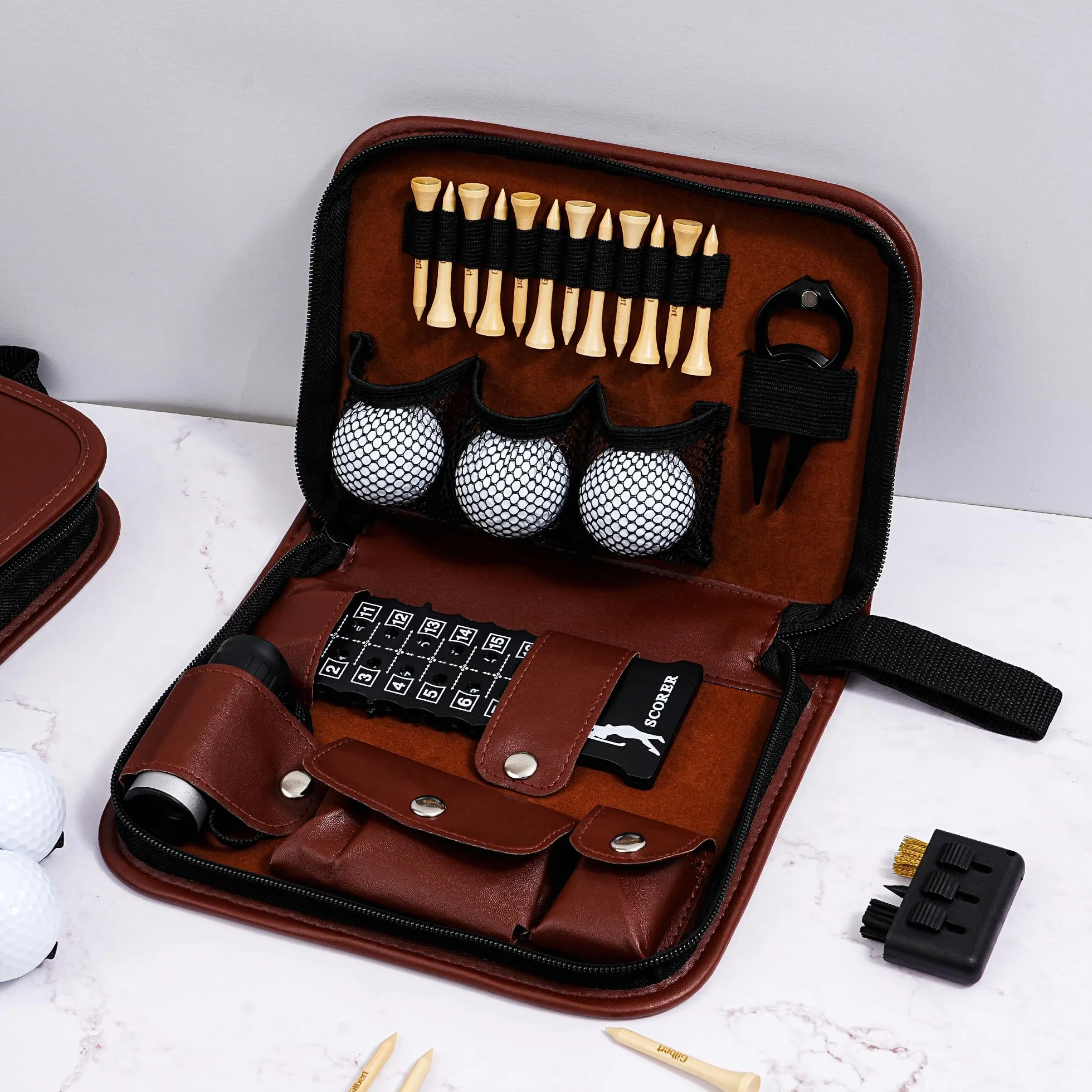 Juego de Accesorios de Golf Personalizados, Juego de Regalo Personalizado, Tees de Golf Grabados, Herramientas de césped, Marcador de Pelota, Regalos para golfistas