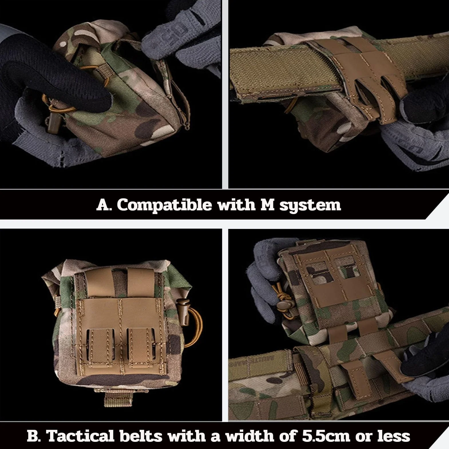 Porta Granada Airsoft Multiuso Funda Táctica MOLLE Cierre Rápido