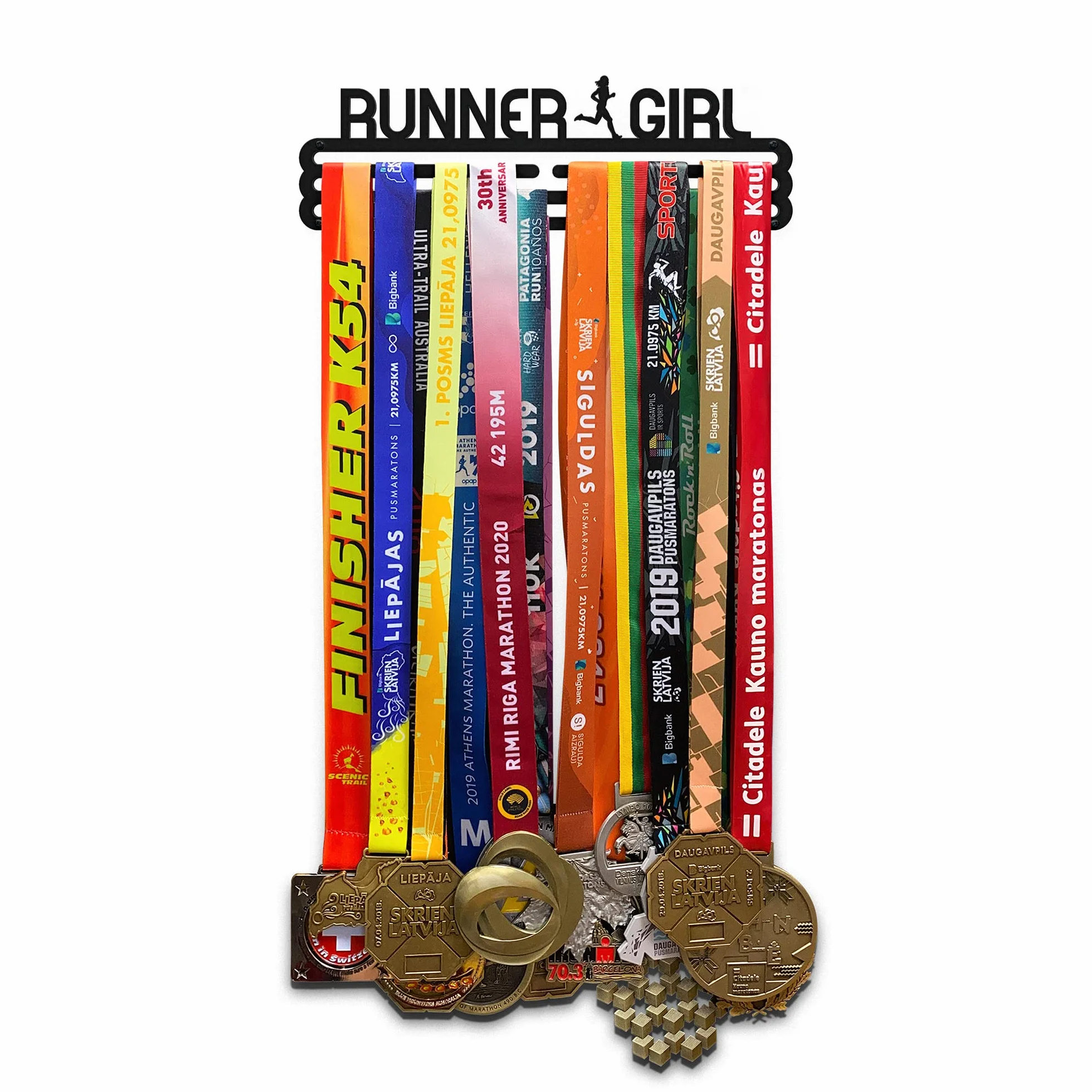 Runner Girl Colgador de medallas | Medallero Acero | Medal Holder dispaly Hanger | Medalla Percha
