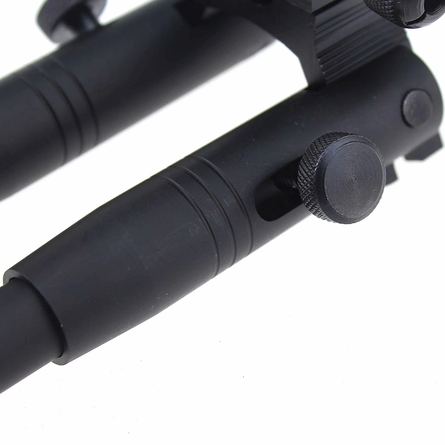 BigTron Tactical Accessories - Bipode Montaje Eslabón Giratorio Bipod Ajustable 6"-9" con Doble Bloqueo Universal Barrel Adapter