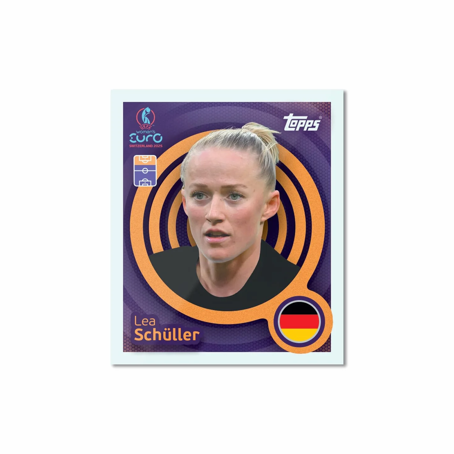Topps Official Women's Euros 2025 Sticker Collection – Caja completa – 50 paquetes de pegatinas para mujer de euros por caja (300 pegatinas).
