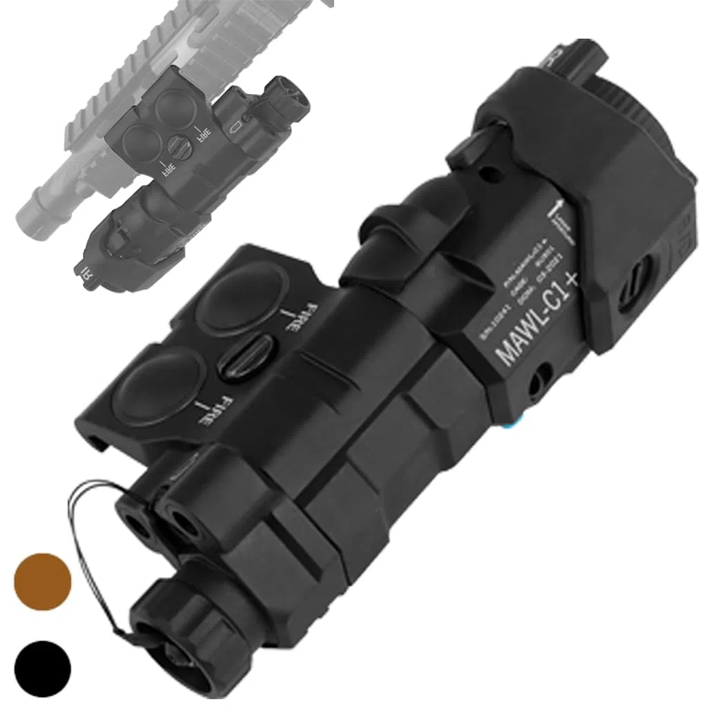 Tactical MAWL-C1 - Caja de batería modular, soporte de batería ligero, compartimento de batería enchufable, equipo de disparo de caza de Airsoft (negro)