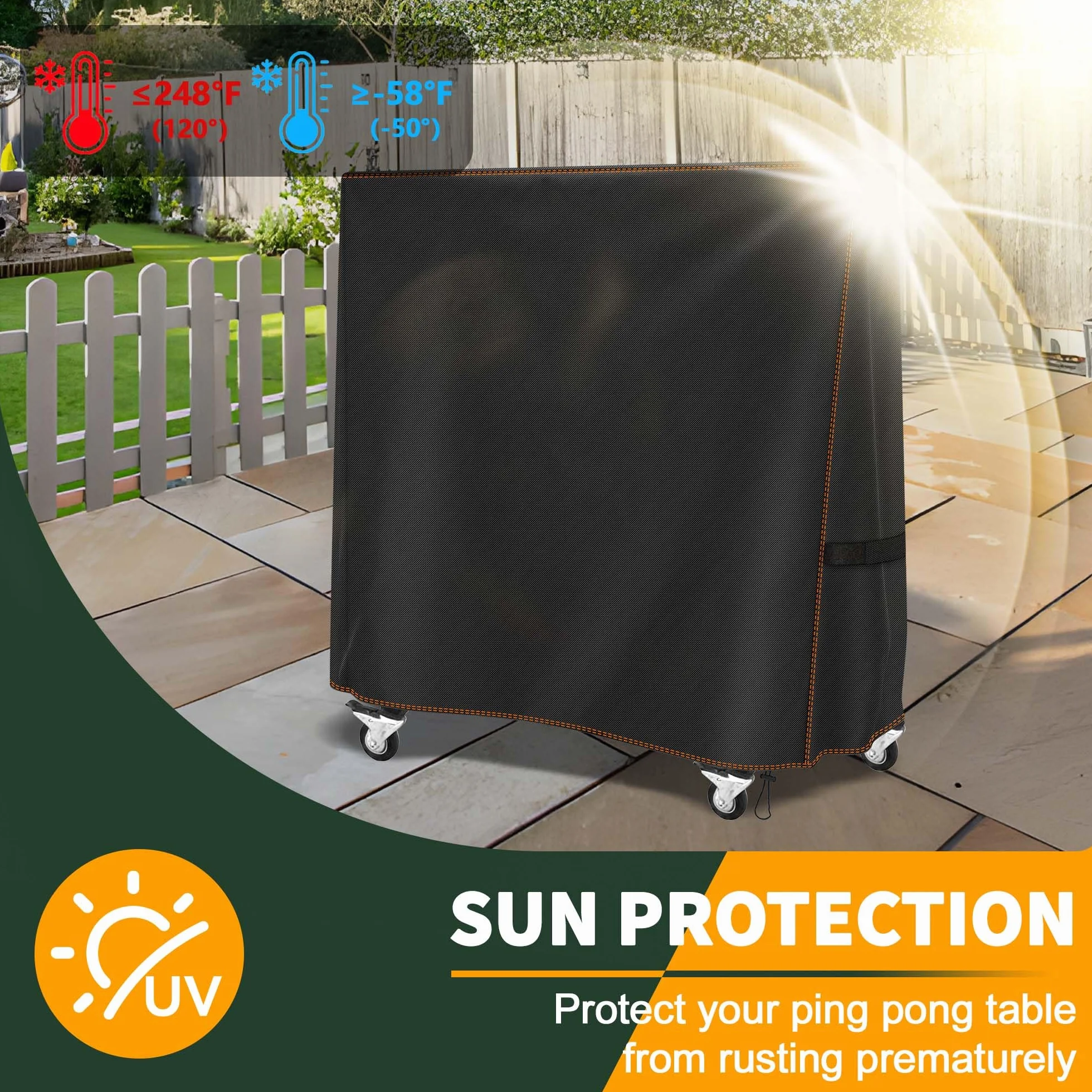 Funda de mesa de ping pong impermeable ajuste universal 165x36
