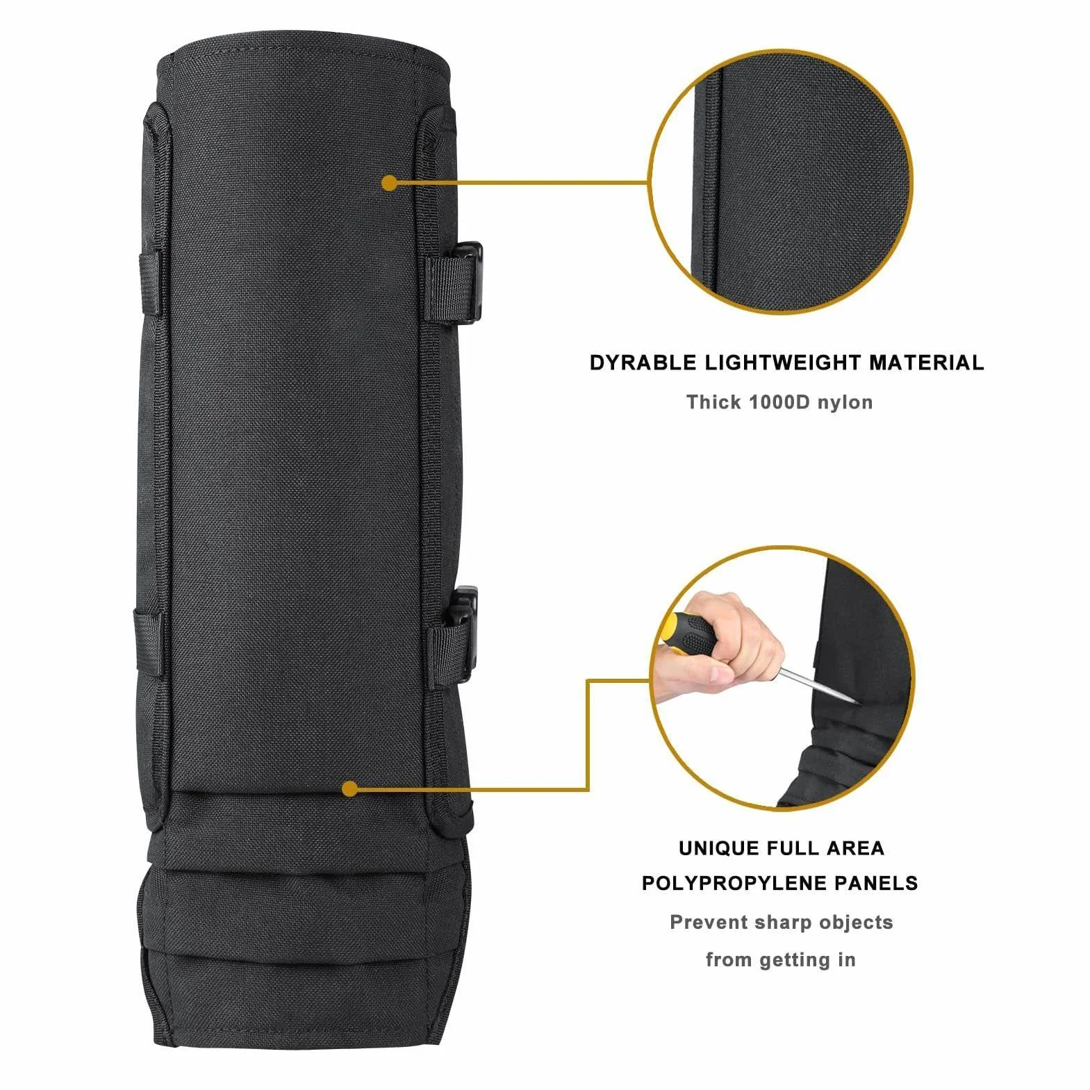 Waterproof Hunting Leg Gaiters 1-Pair Bite-Proof Lightweight Adjustable Outdoor Trail Running Camping