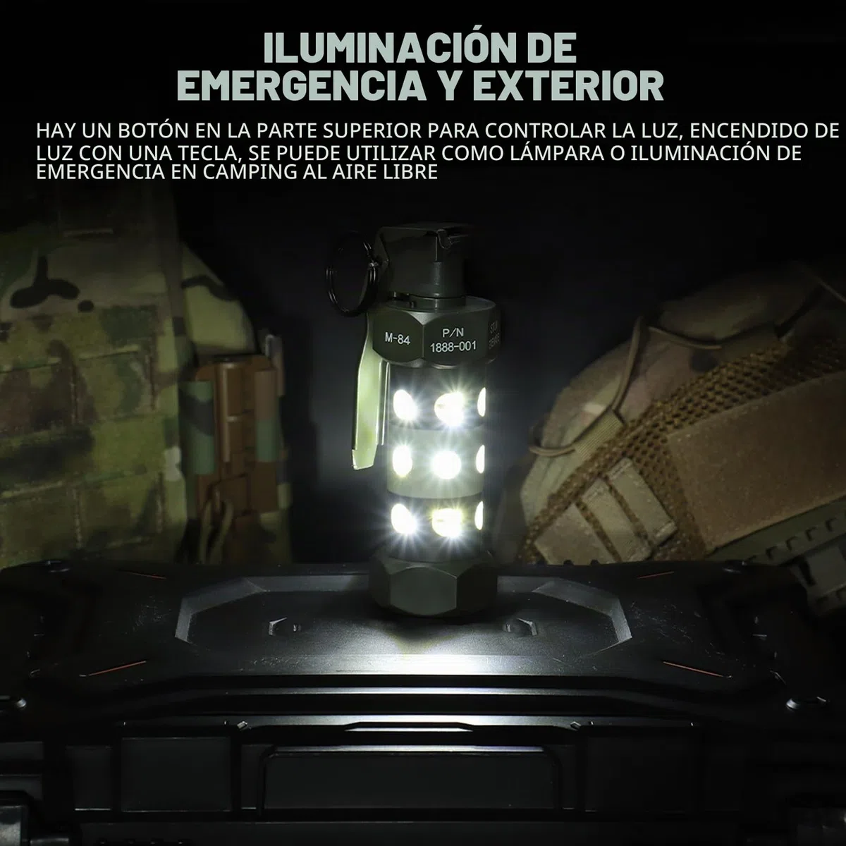 Airsoft Flashbang Modelo táctico granada de mano juguete al aire libre camping luz de emergencia para paintball combate CS juego de batalla militar cosplay utilería entrenamiento de campo
