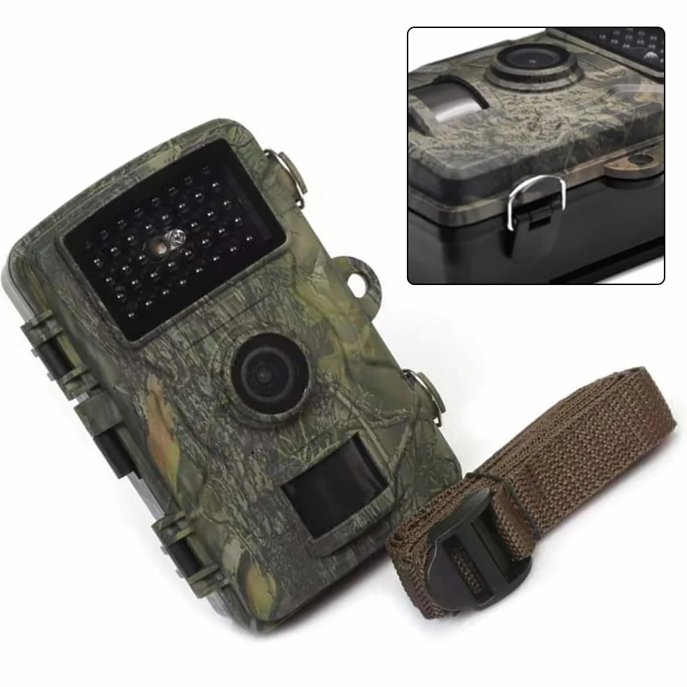 Cámara Fototrampeo 12MP 1080P, Cámara de Caza con Visión Nocturna 40IR y 0.8s de Disparo, IP66 Impermeable para Vida Silvestre, Monitoreo Exterior y Seguridad