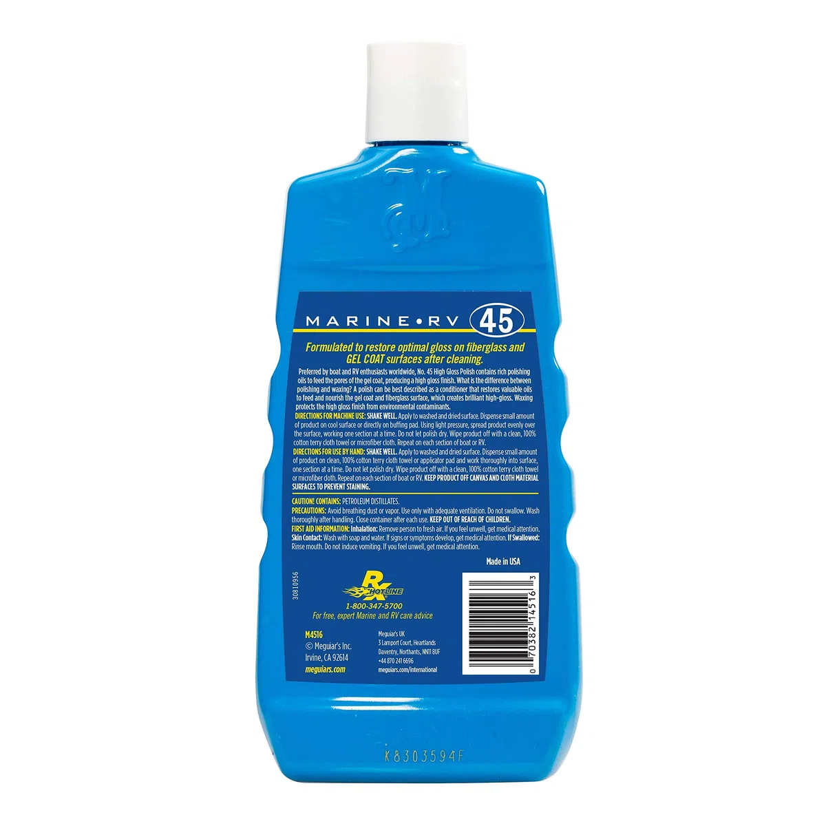 Meguiar's M4516 Marine RV High Gloss Polish - Pulimento de alto brillo para barcos