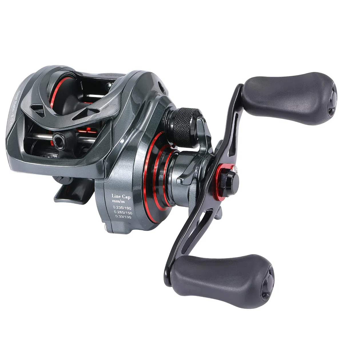 Sougayilang Max Baitcasting Carrete 8,0:1 de alta velocidad 18LB de fibra de carbono de potencia de frenado Baitcaster con sistema de frenado magnético