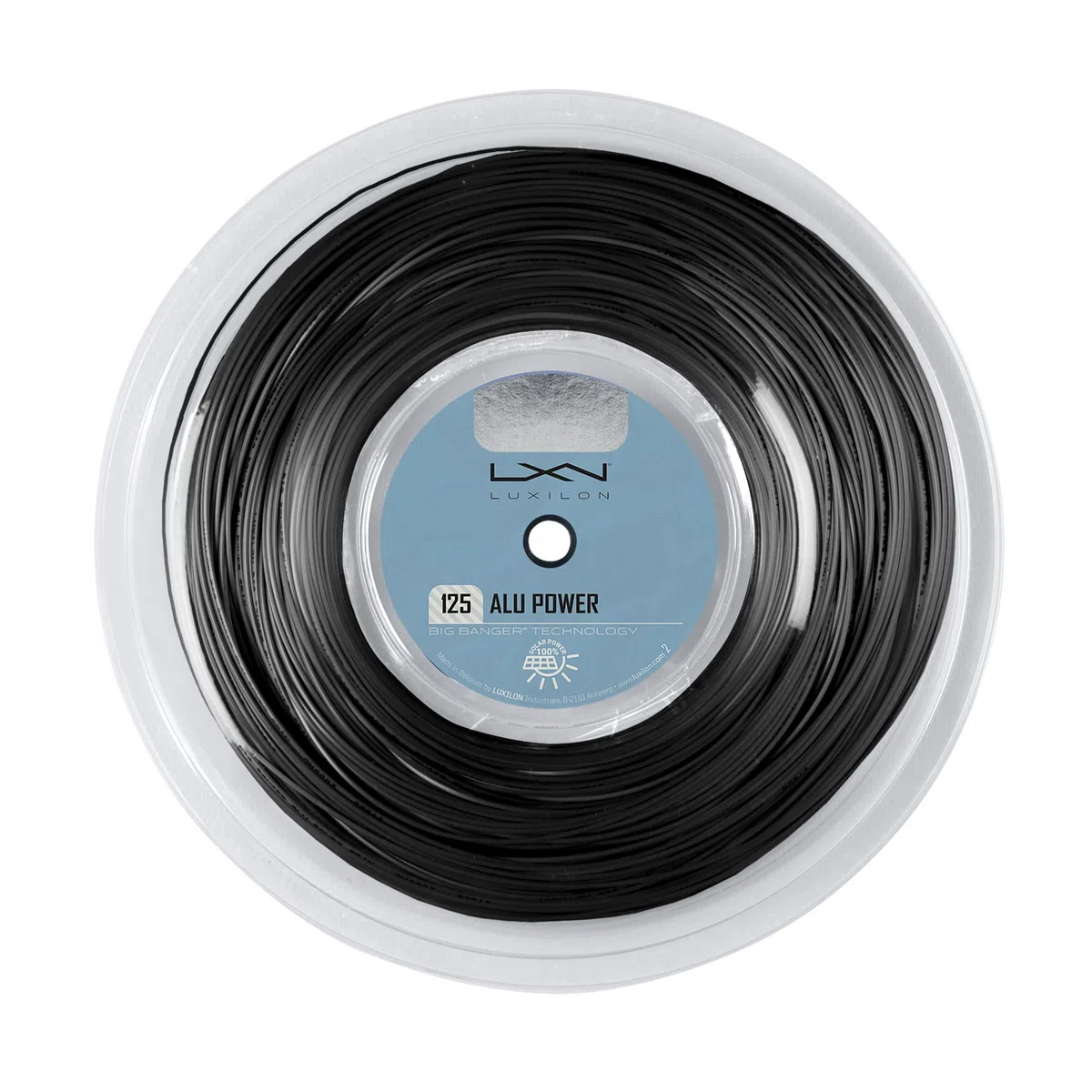 Luxilon Wilson ALU Power Black 125 Cordaje de Tenis - Carrete de 200m