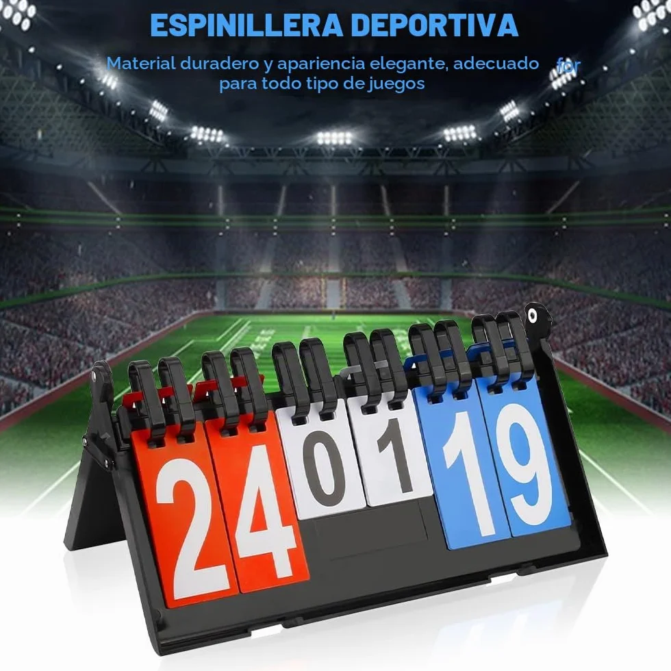 Mizikuu Marcador Deportivo 0-99 Flip Puntuación para Voleibol Baloncesto Tenis de Mesa Interior Exterior
