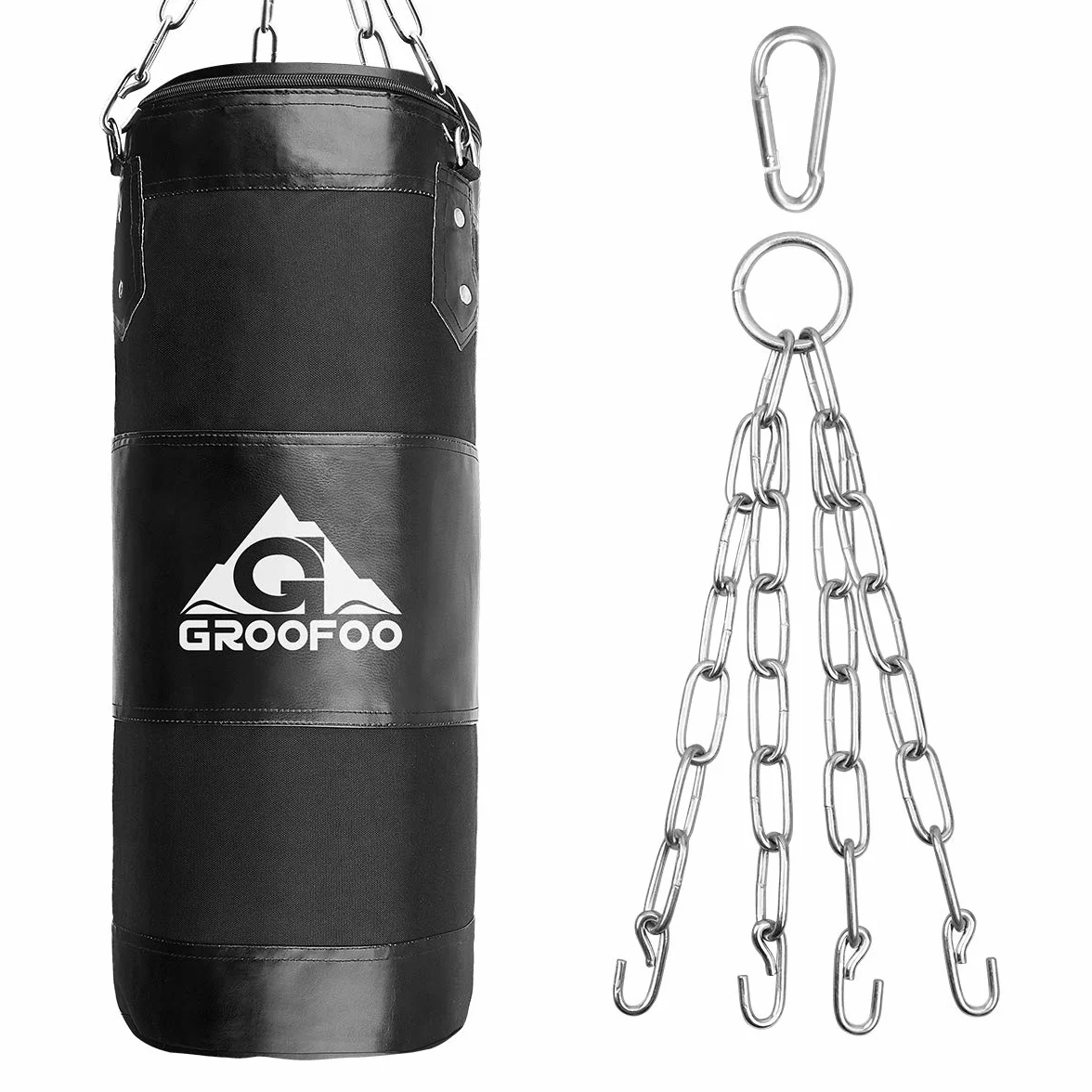 GROOFOO Saco de Boxeo Niños Tarea Pesada Oxford Boxing Bag para Entrenamiento de Boxeo para Niños Bolsa sin llenar con Cadena Montaje para MMA Muay Thai Kick Boxing