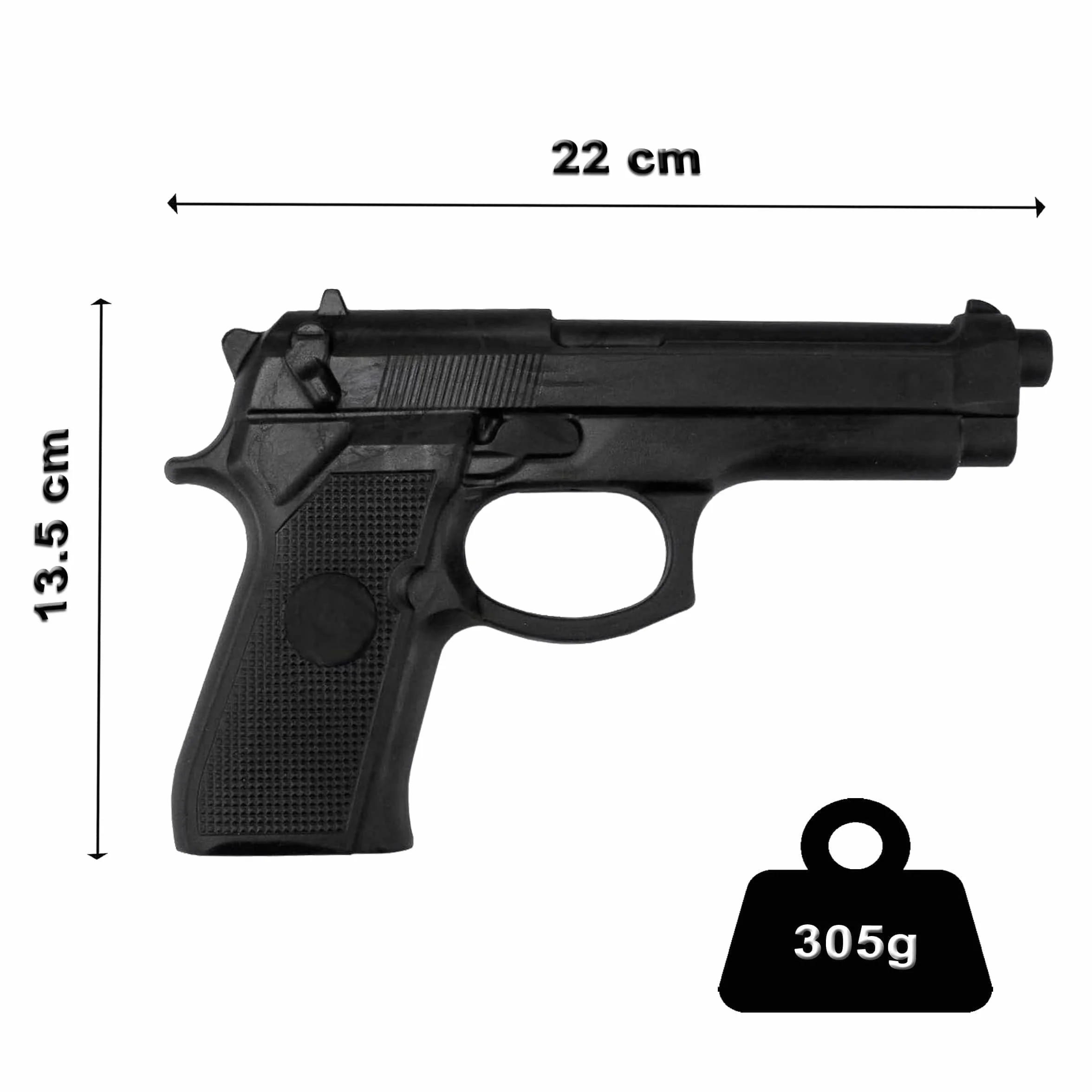 Pistola de goma para entrenamiento Systema Krav Maga Hapkido Close Combat