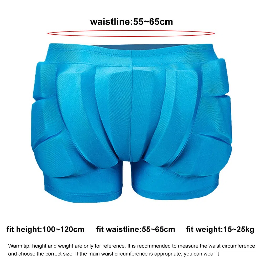 KENANLAN Almohadillas de protección de Cadera para niños, protección 3D, Pantalones Cortos Acolchados, Pantalones Cortos Acolchados Eva, protección contra Impactos, Equipo de protección