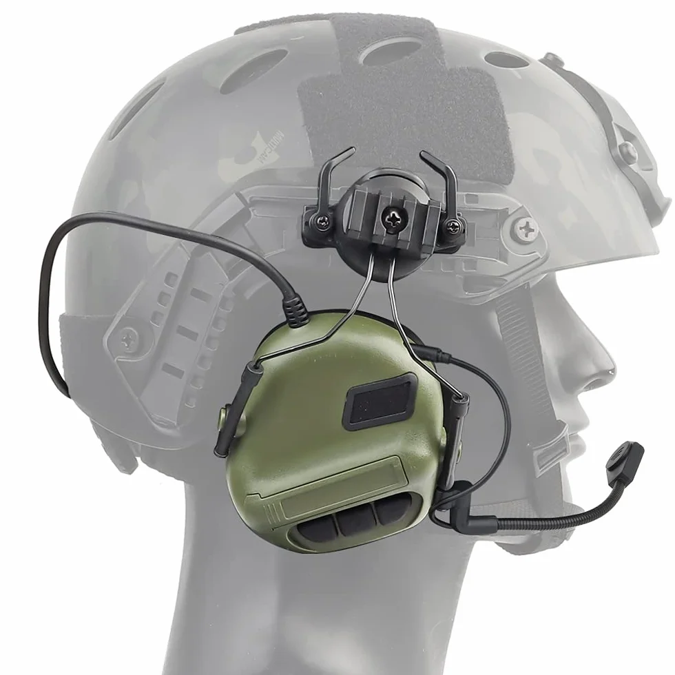 Auriculares de Casco Táctico con Adaptador de Riel de Casco Militares Fast Casco de Accesorios por Airsoft Paintball Disparar