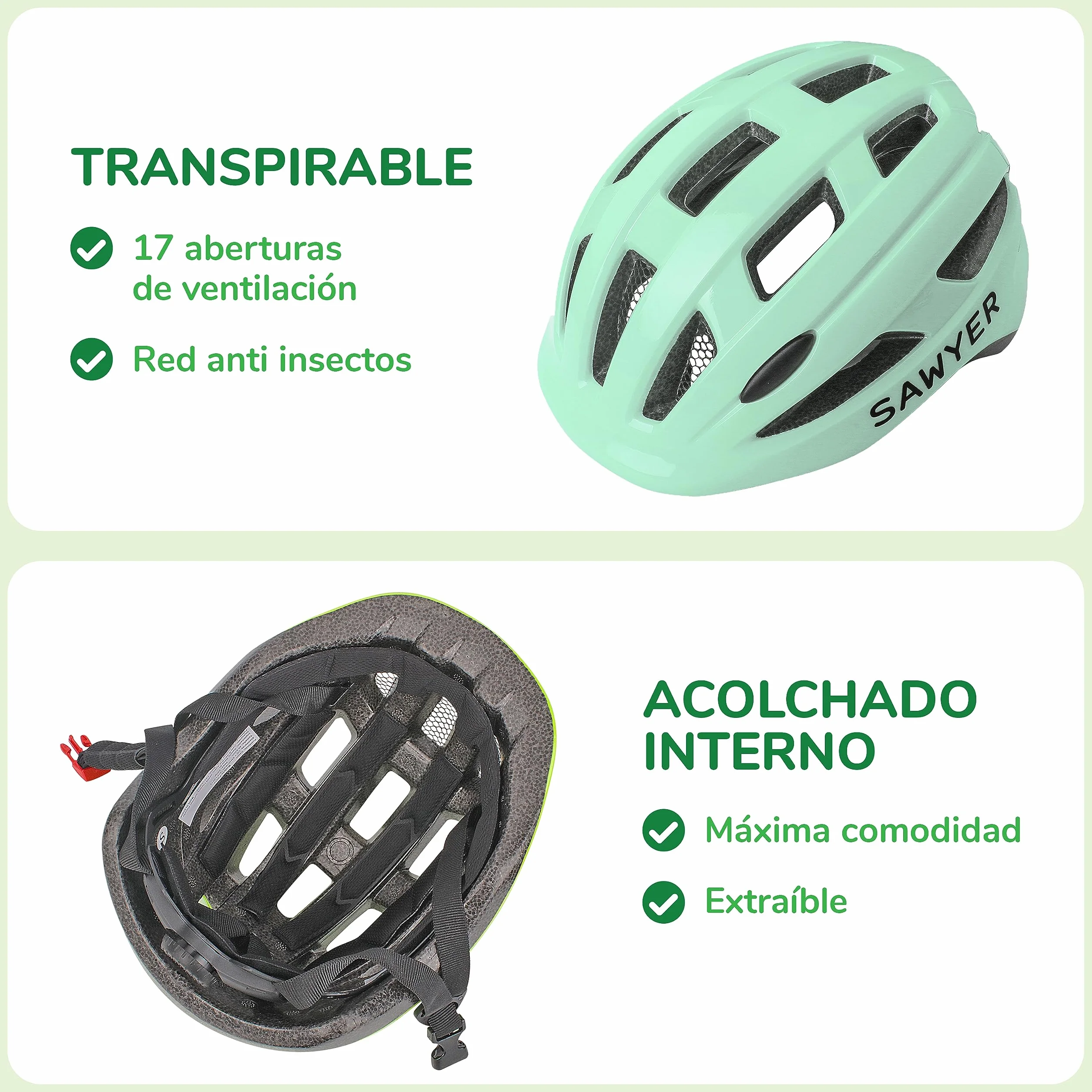 Sawyer Bikes Casco Infantil Ajustable Niños 2-10 Años