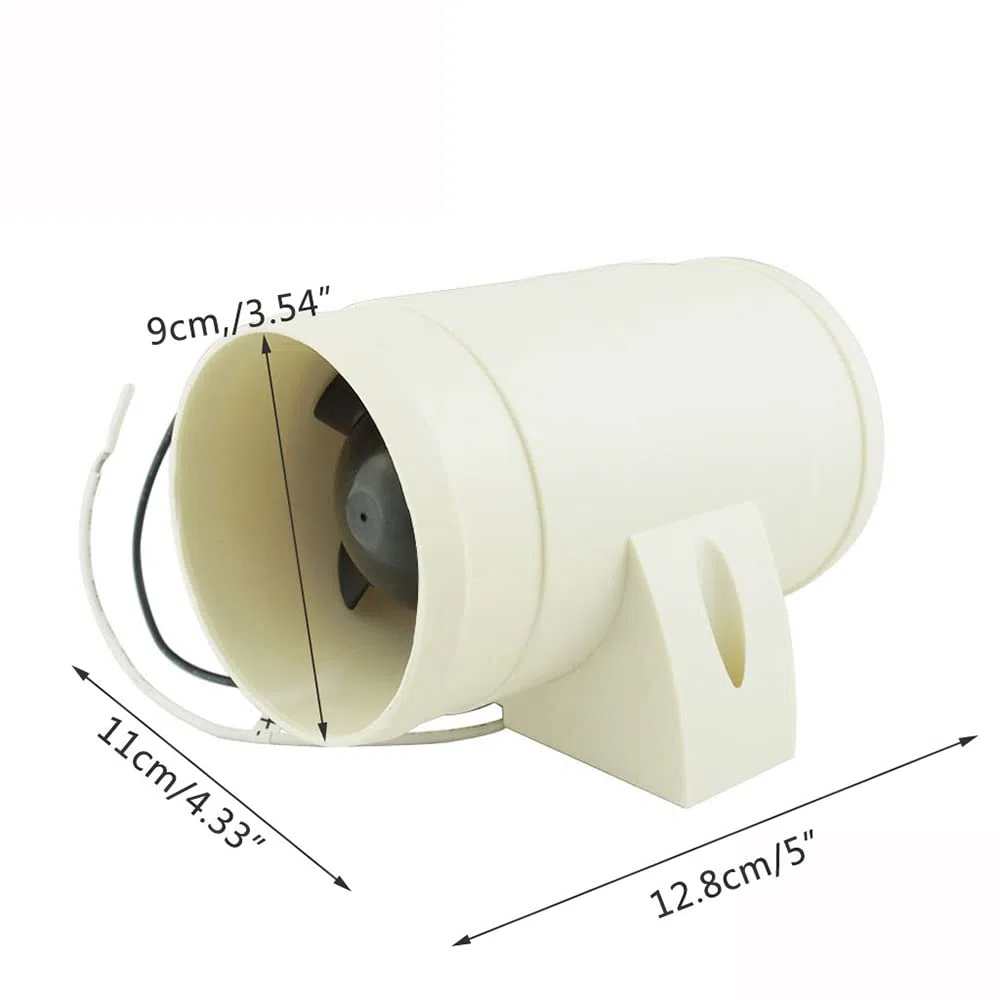 Riloer Soplador de aire en línea de 12 V con ventilador compacto de tubo de entrada de 75 MM/3 "para ventilación de cabina marina de galera de motor de sentina de barco