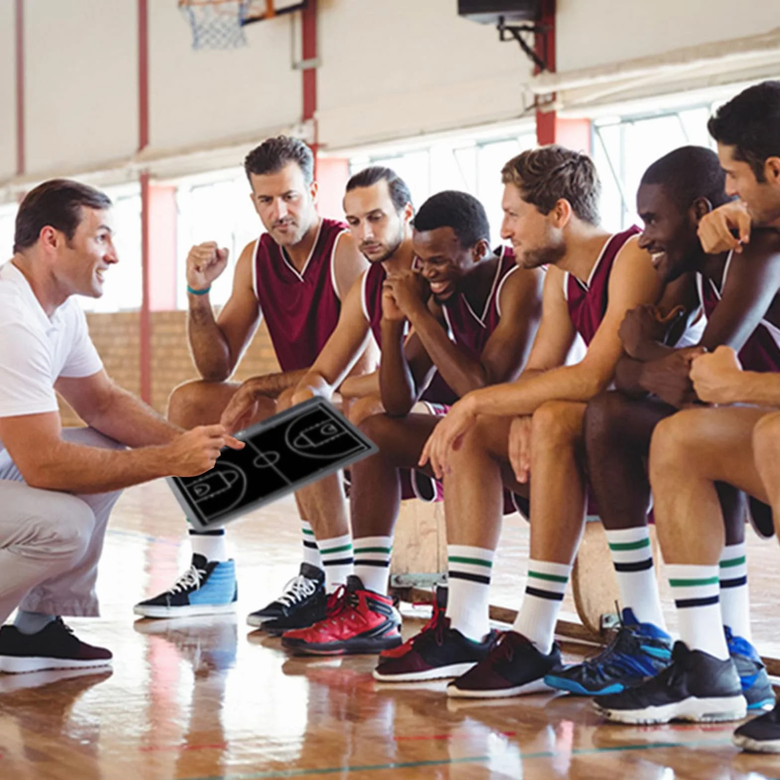 Pizarra Entrenador de Baloncesto Electrónico LCD Digital Carpeta Táctica con Lápiz