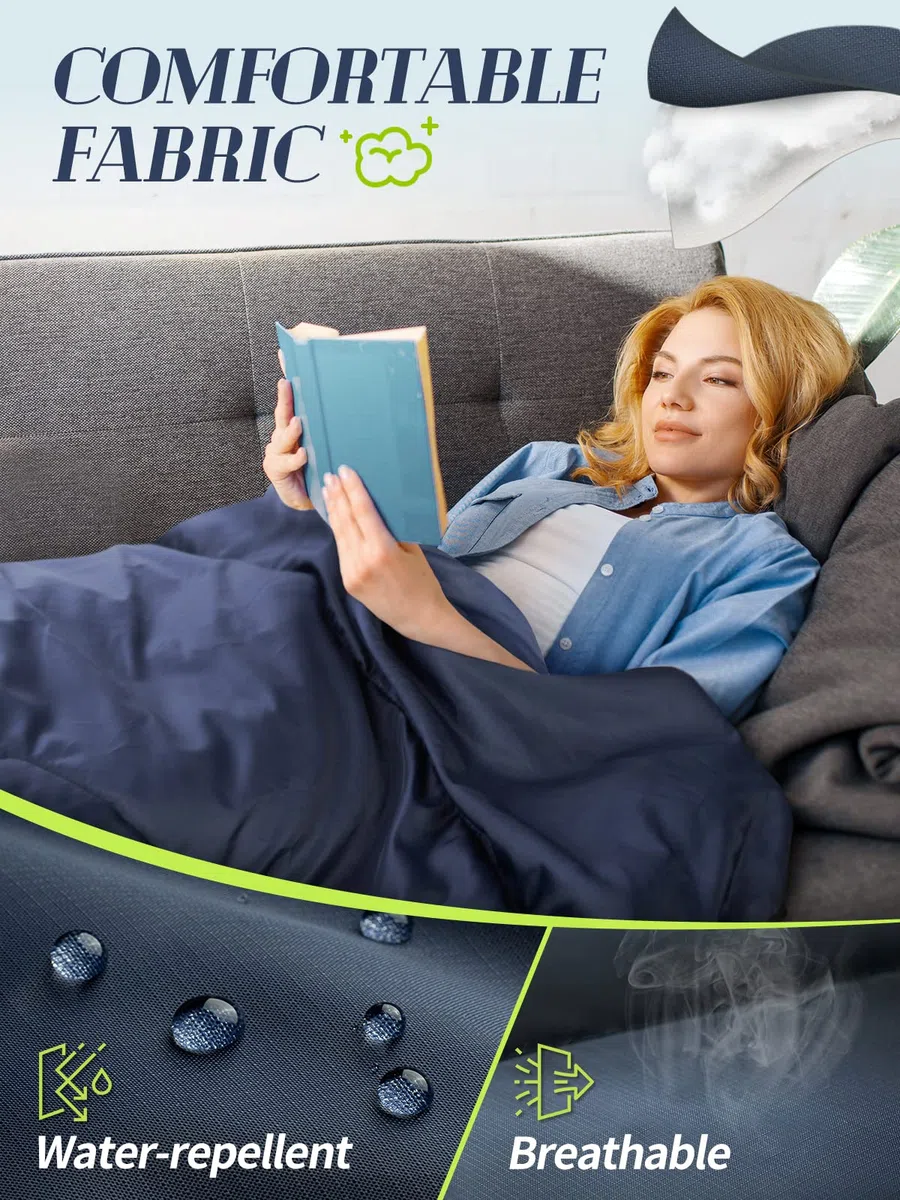 Bessport Saco de Dormir,15℃~25℃ Puede ser 2 en 1 Camping Saco de Dormir para Adultos o niños Un cómodo y Compacto Saco de Dormir Impermeable para Tres Estaciones para Acampar