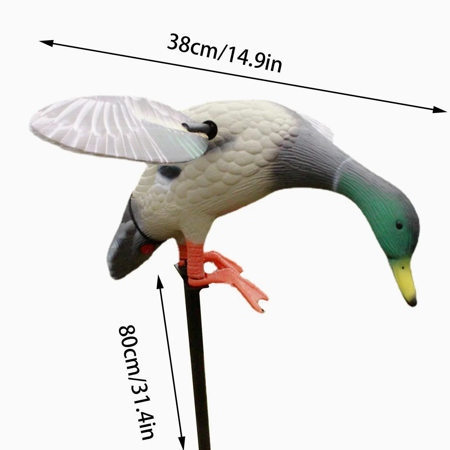 Decoy Mallard Ducks | Ala giratoria flexible de señuelo de pato, control remoto, señuelo de pato eléctrico alimentado por batería para caza de patos más rápido señuelo