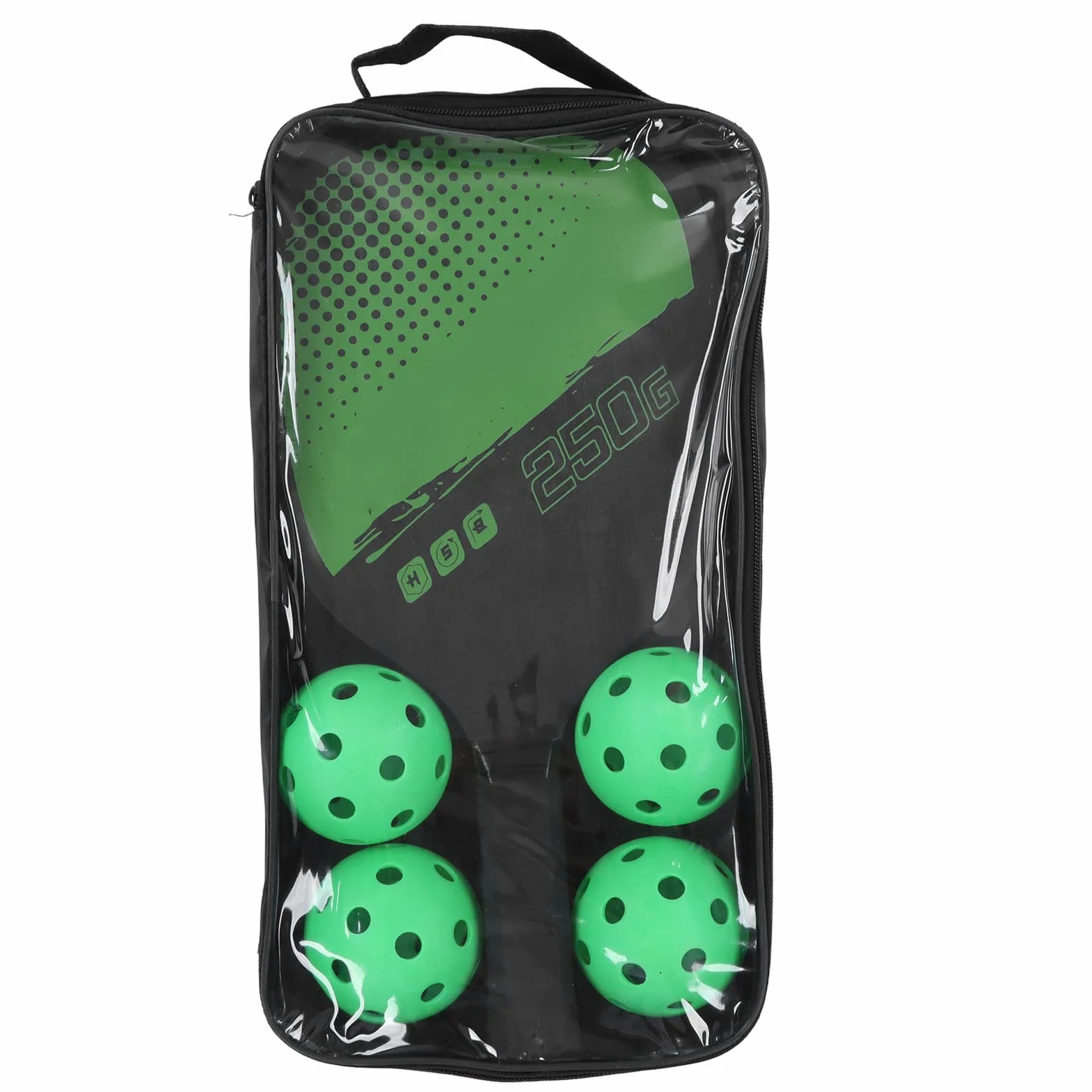 Juego de Pickleball 2 Paletas 4 Pelotas con Bolsa de Almacenamiento Raquetas para Deportes al Aire
